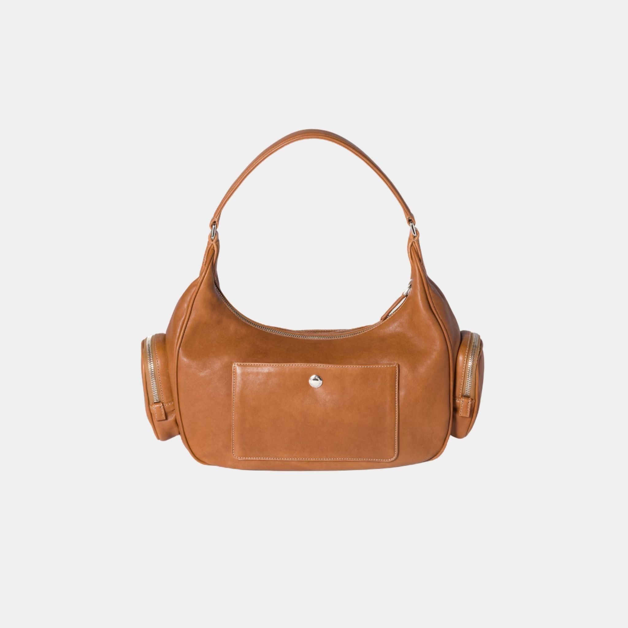 Miu Miu Pocket Nappa Leather Bag, Caramel, Back