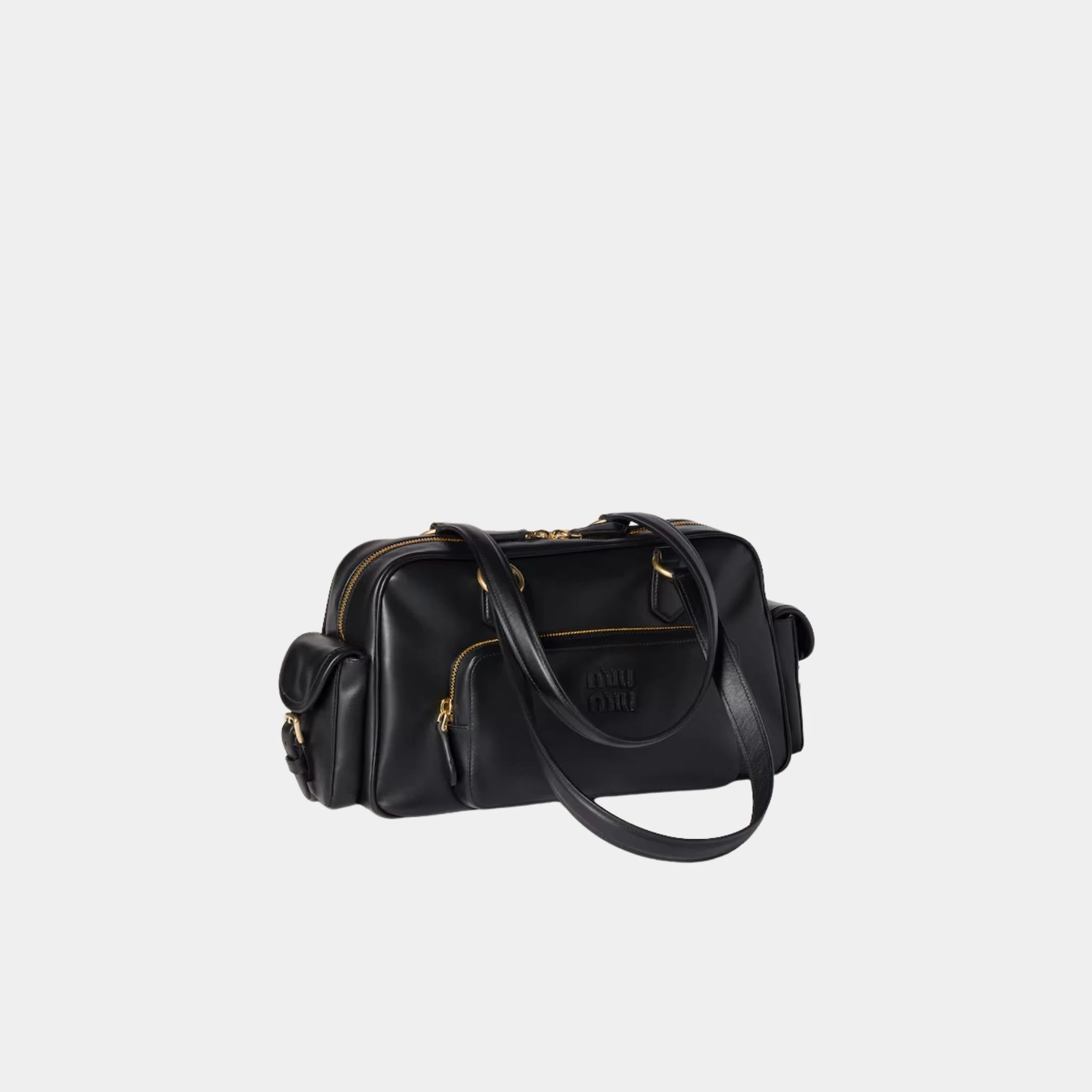 Miu Miu Pocket Top Handle Bag in Nappa Leather, Side