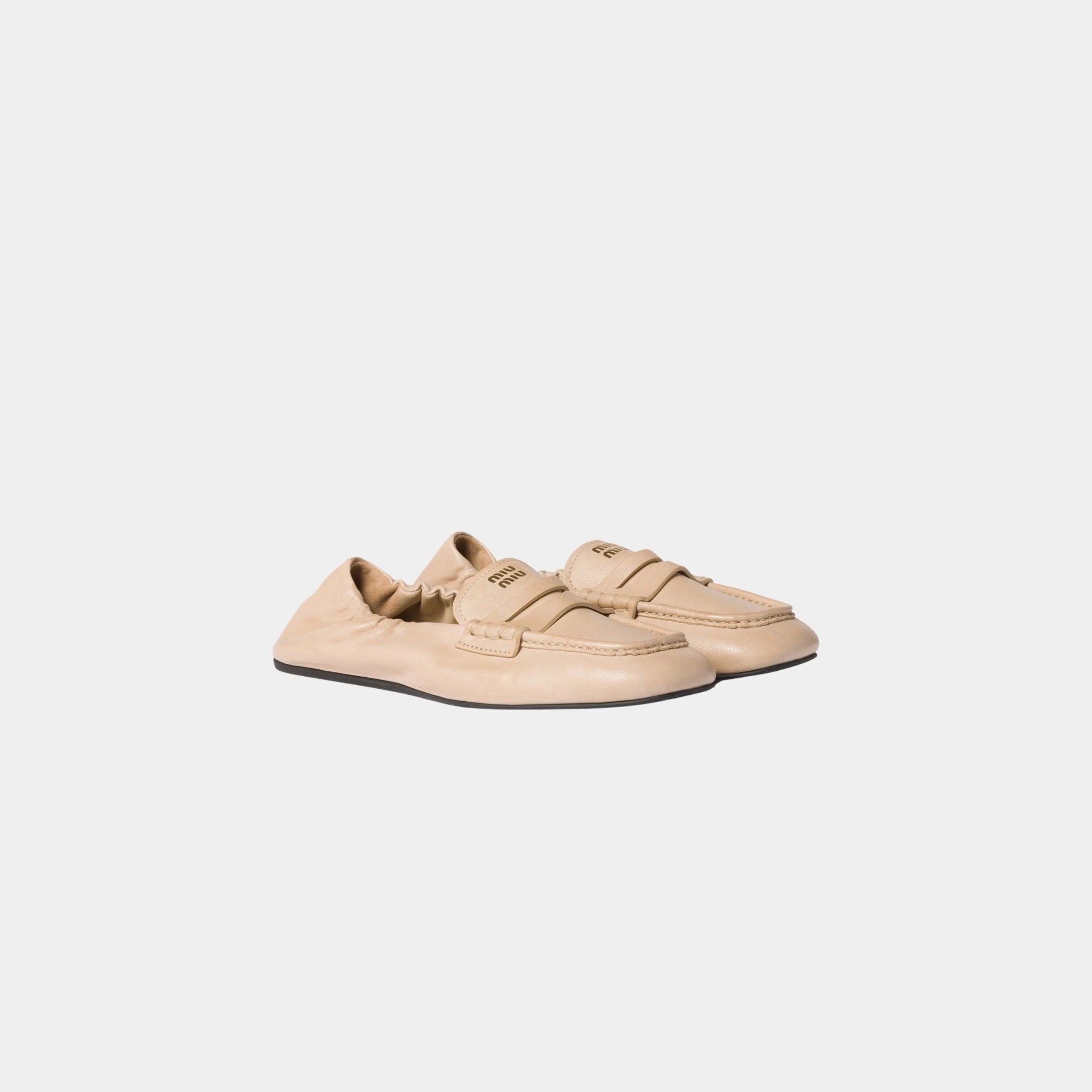Ruches Nappa Leather Loafers