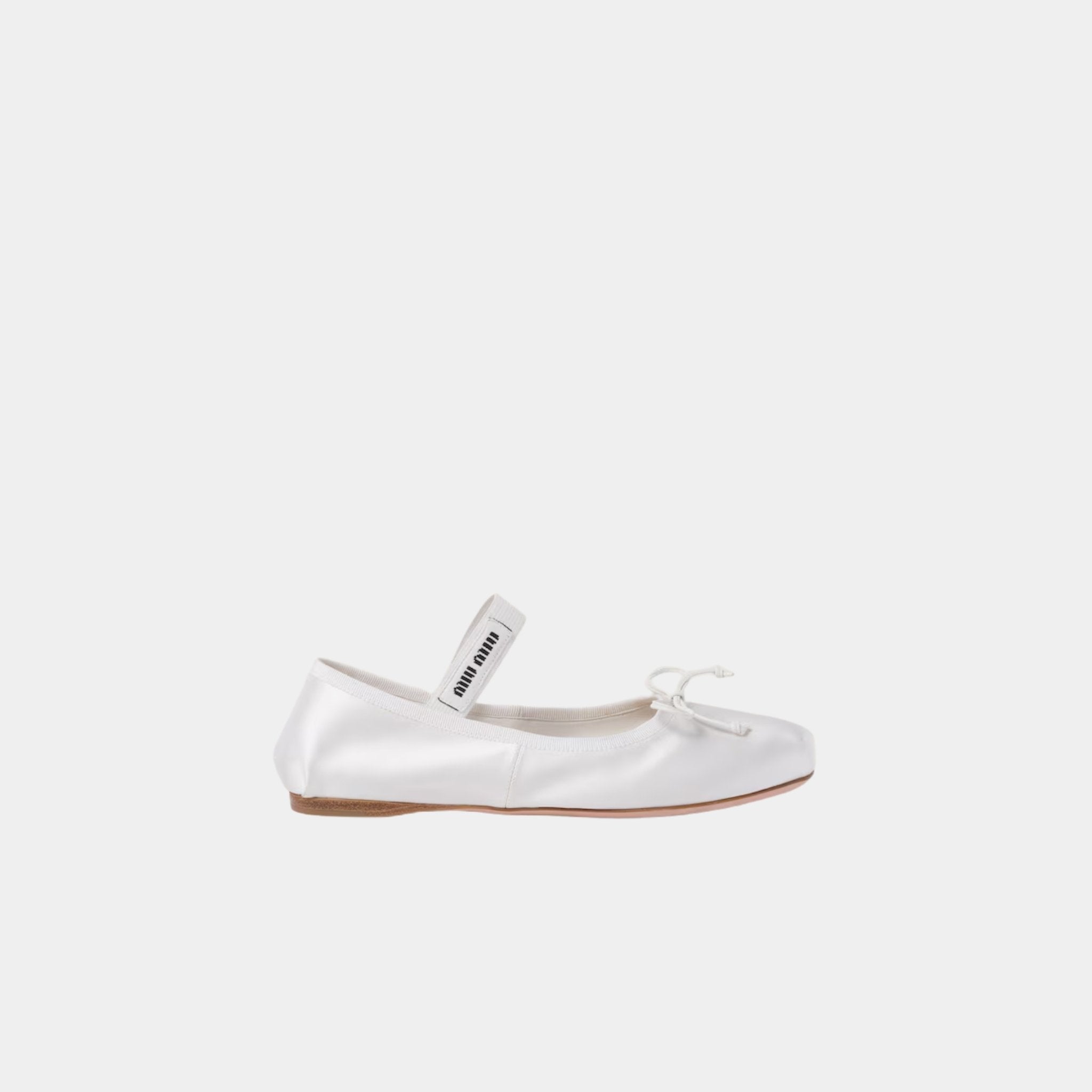 Miu Miu Satin Ballerinas White, Side