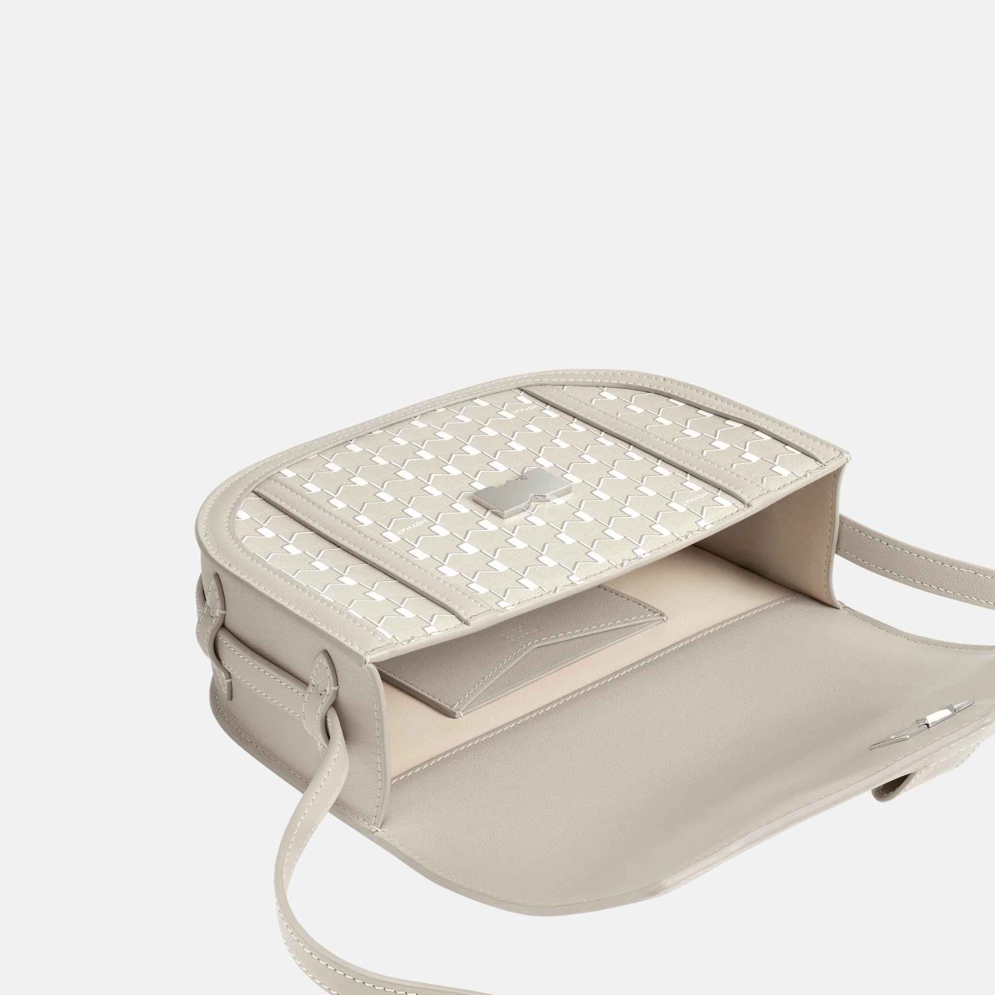 Moynat Besace Bag, Grey, Inside