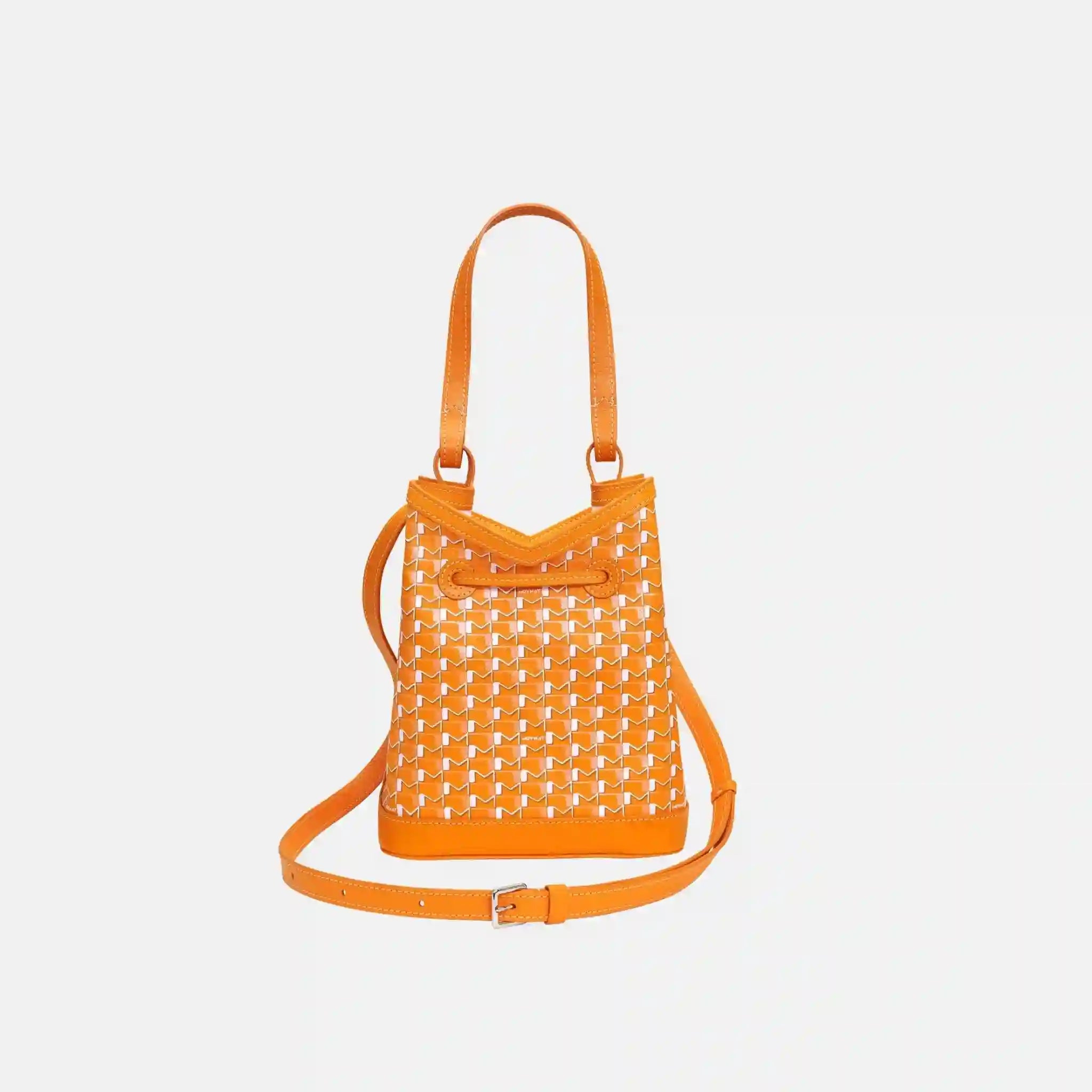 Moynat Bucket Bag, Orange, Back