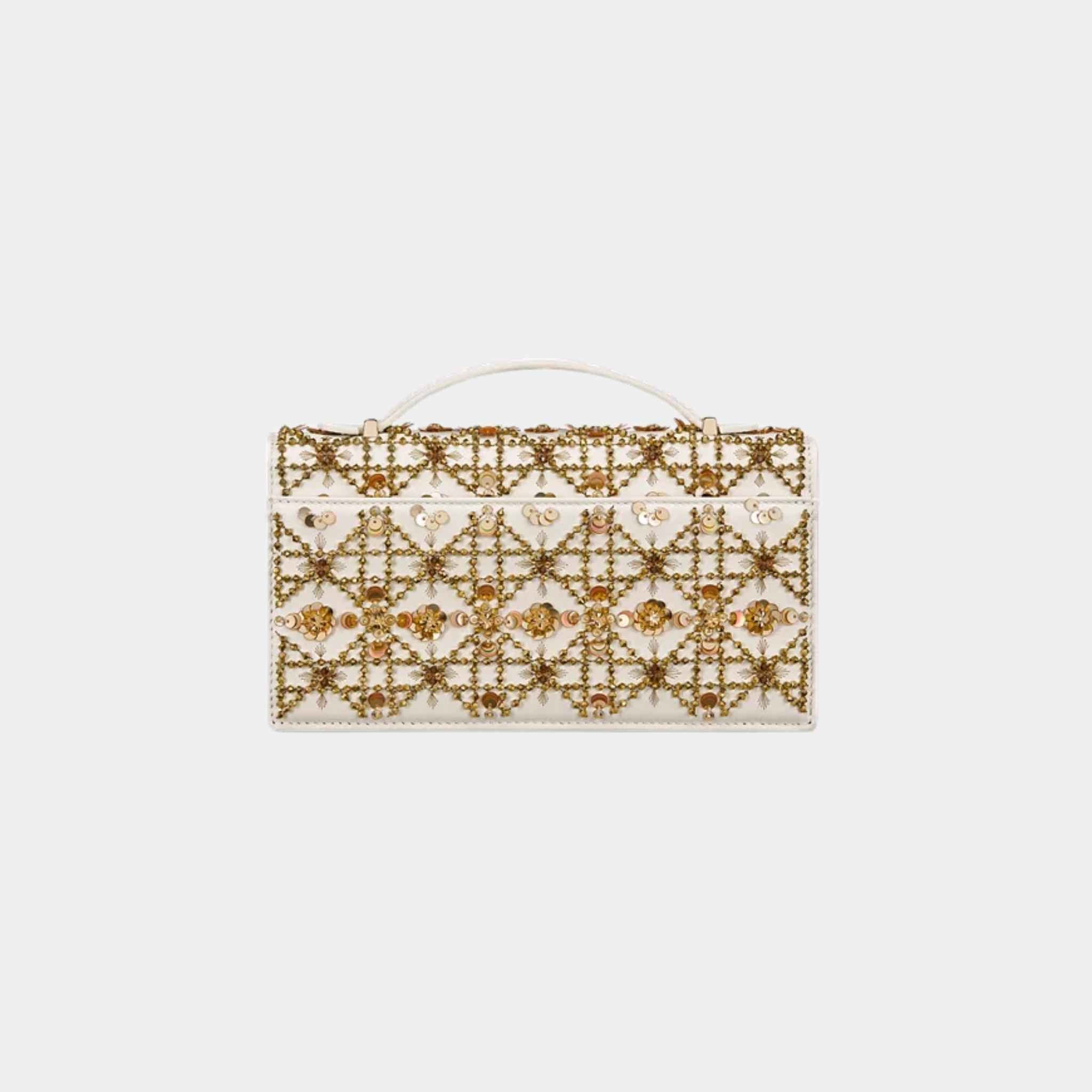 Dior Or My Dior Mini Bag Calfskin Embroidered With Gold-Tone Sequins, Back