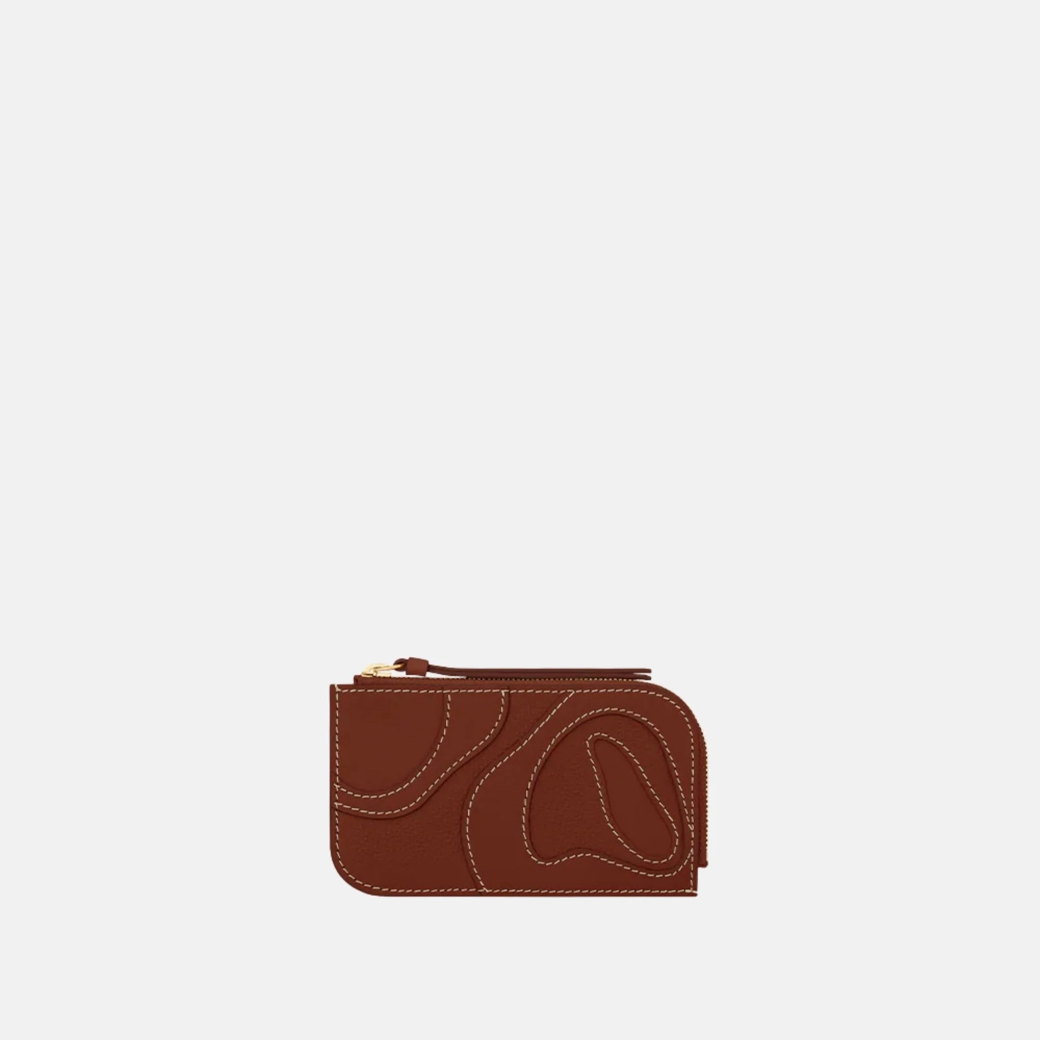 Polene Atla Card Holder Duo Edition, Cognac