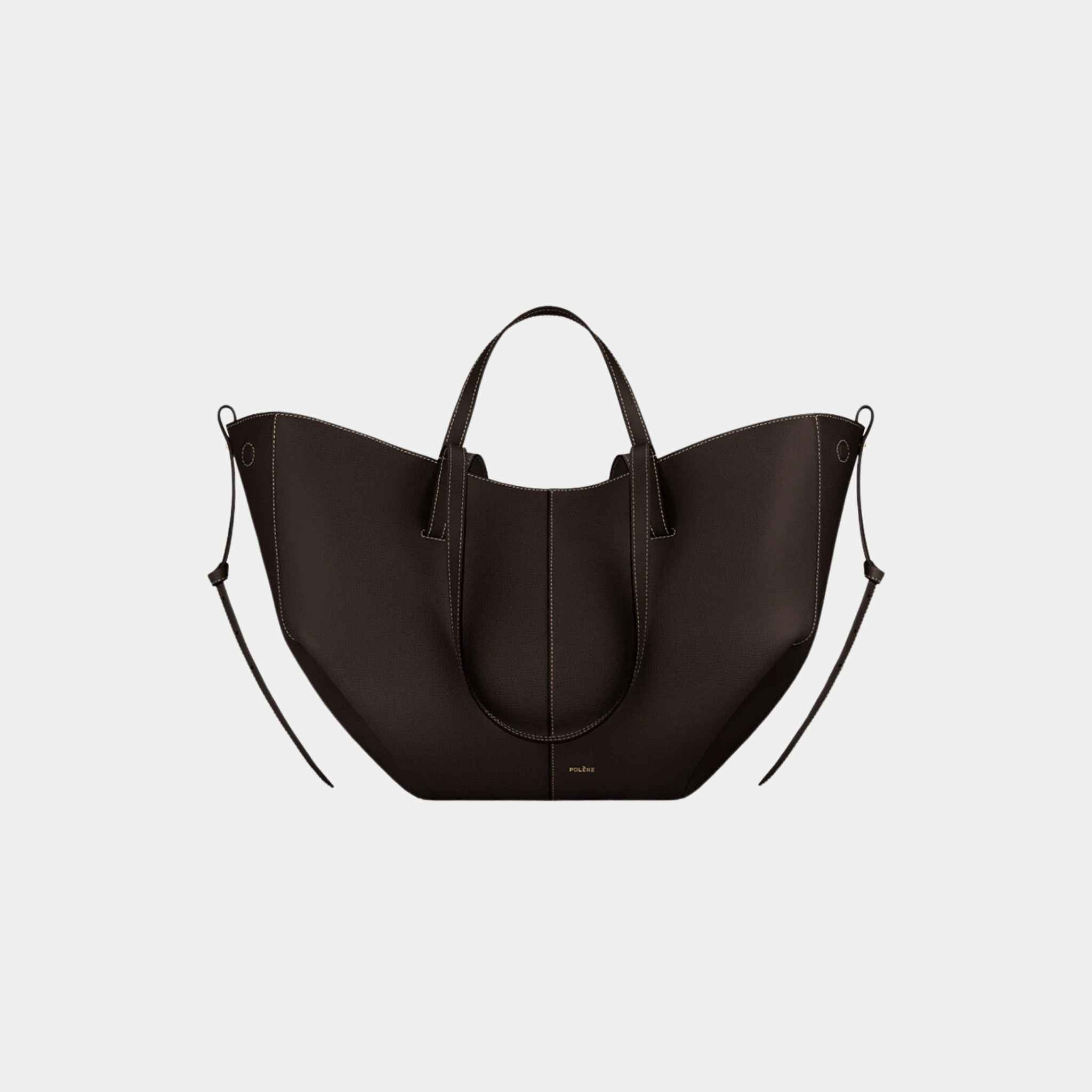 Polene Cyme Handbag, Ebony, Front View