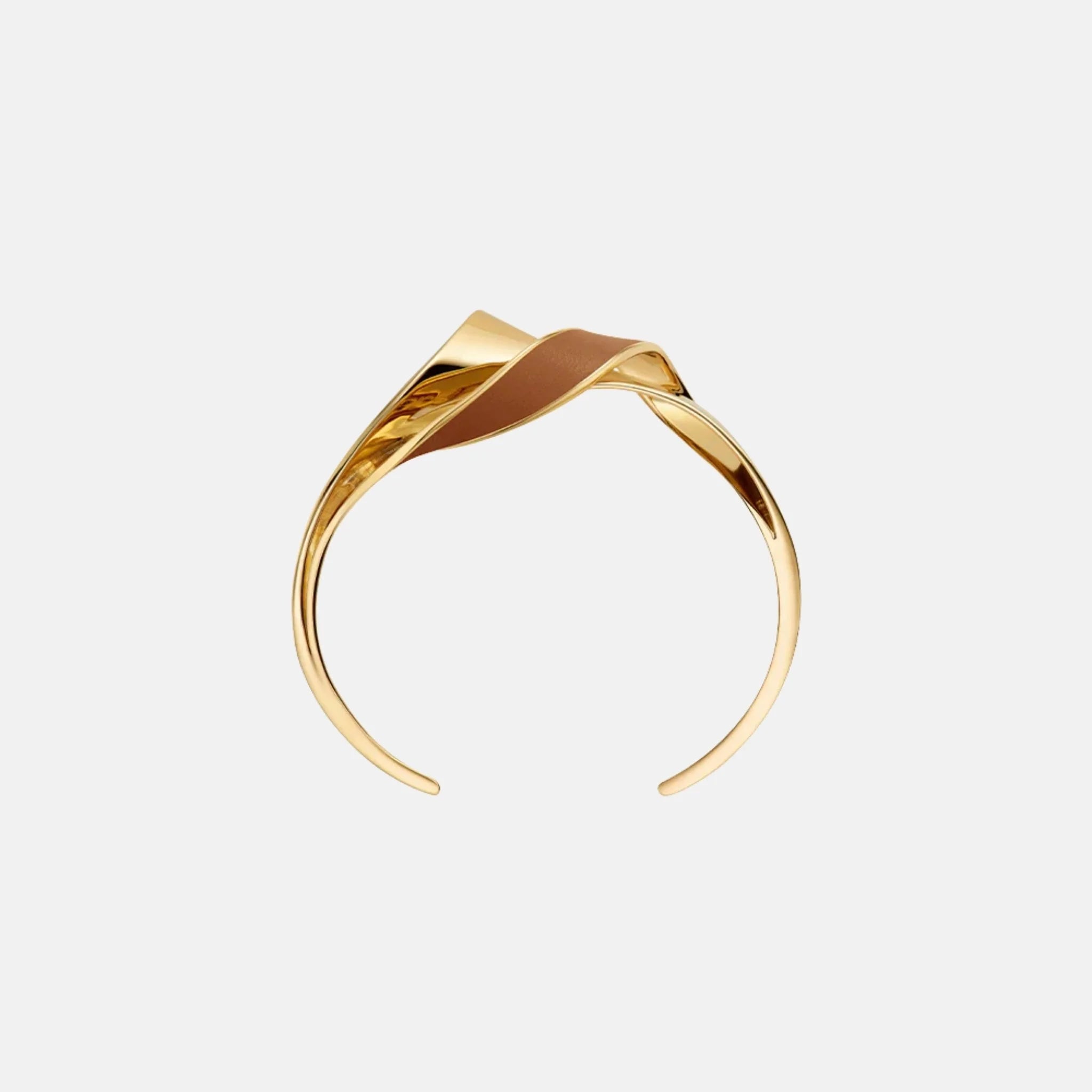 Polene Eole Cuff Leather Edition, Camel
