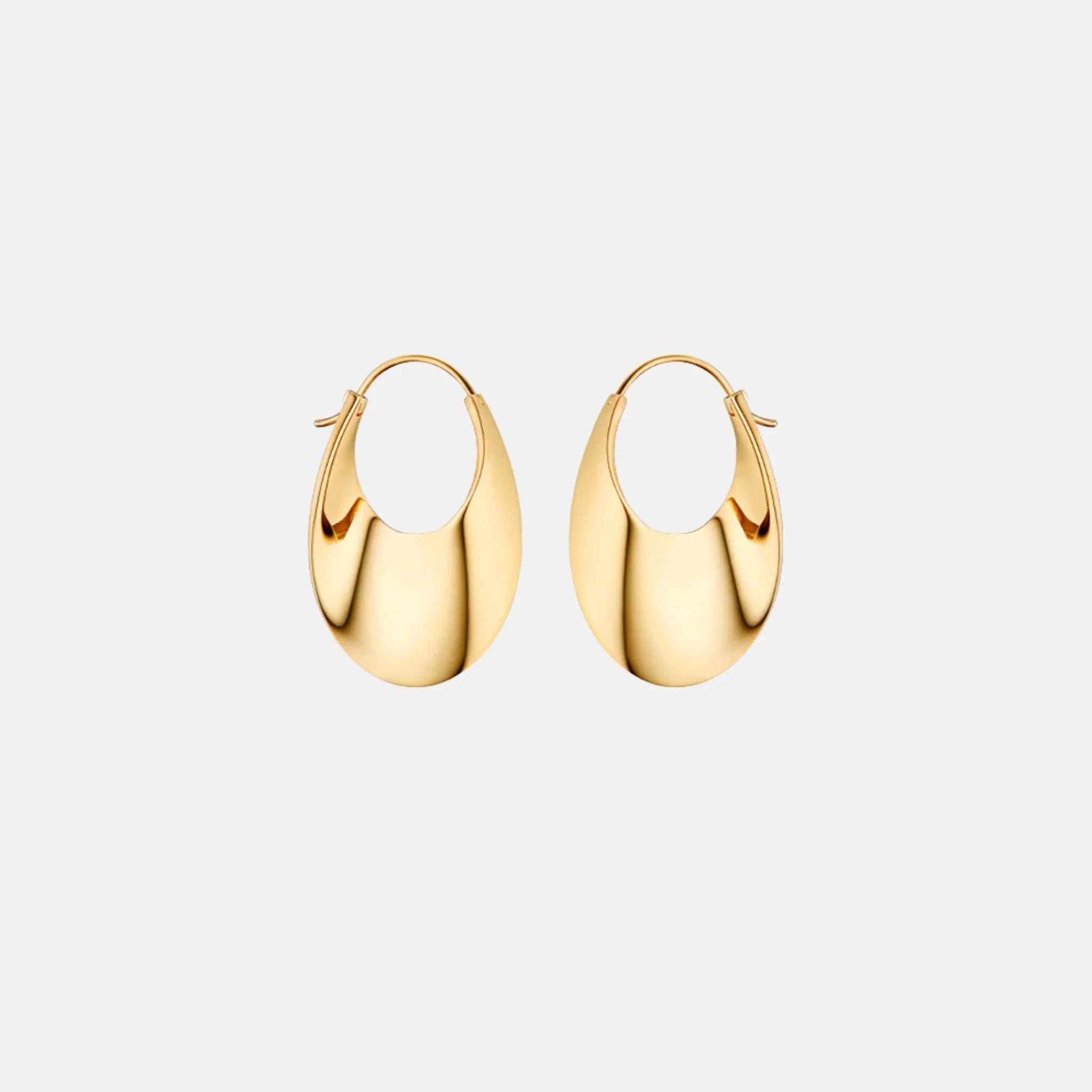 Polene Eole Slim Hoop Earrings 24 Carat Gold Gilded Edition