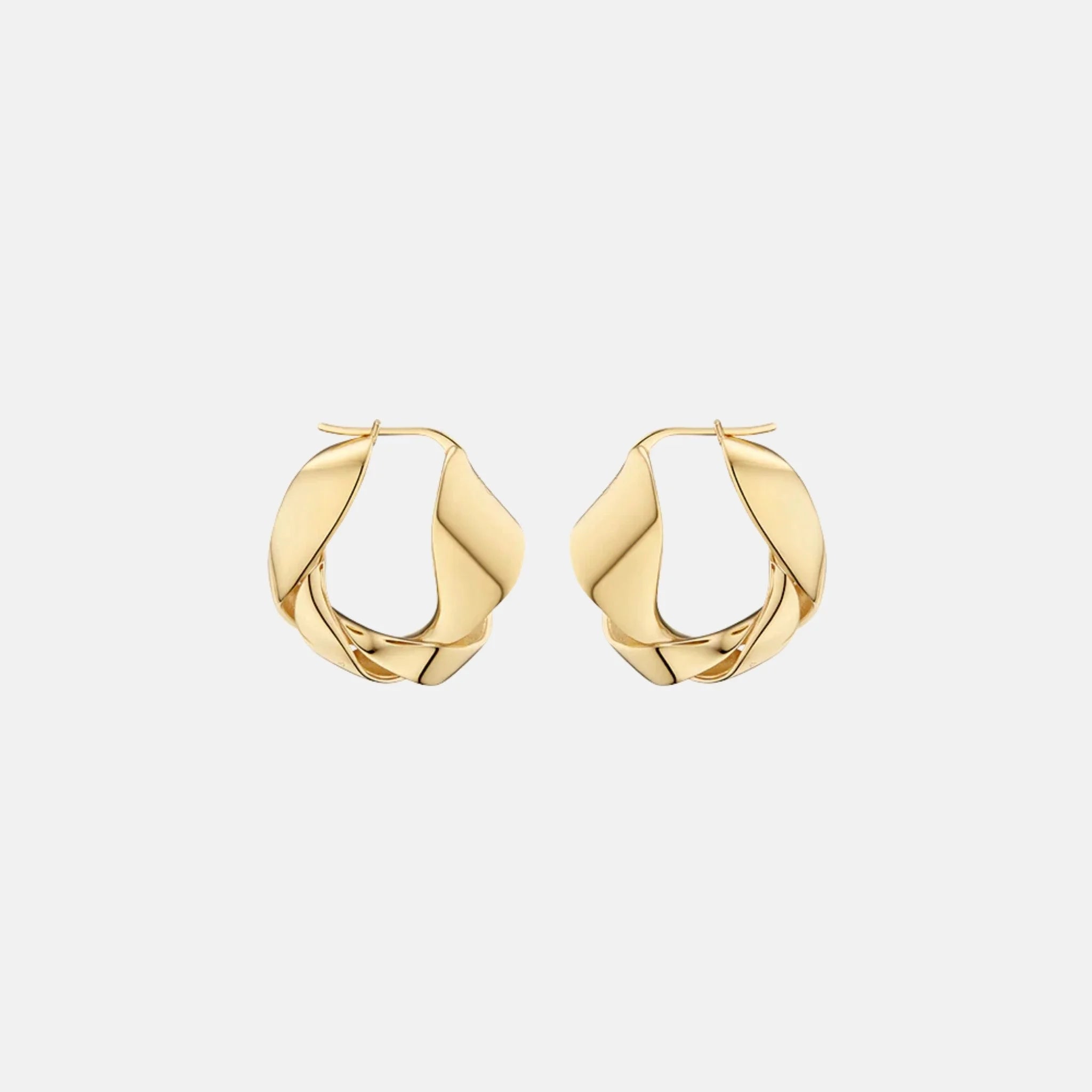Polene Eole Wavy Hoop Earrings Gilded Edition