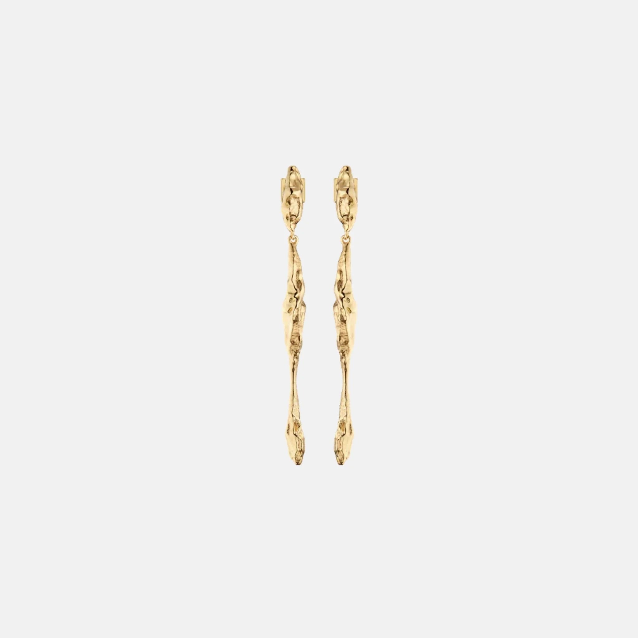 Polene Eroz Drop Earrings Gilded Edition, Front