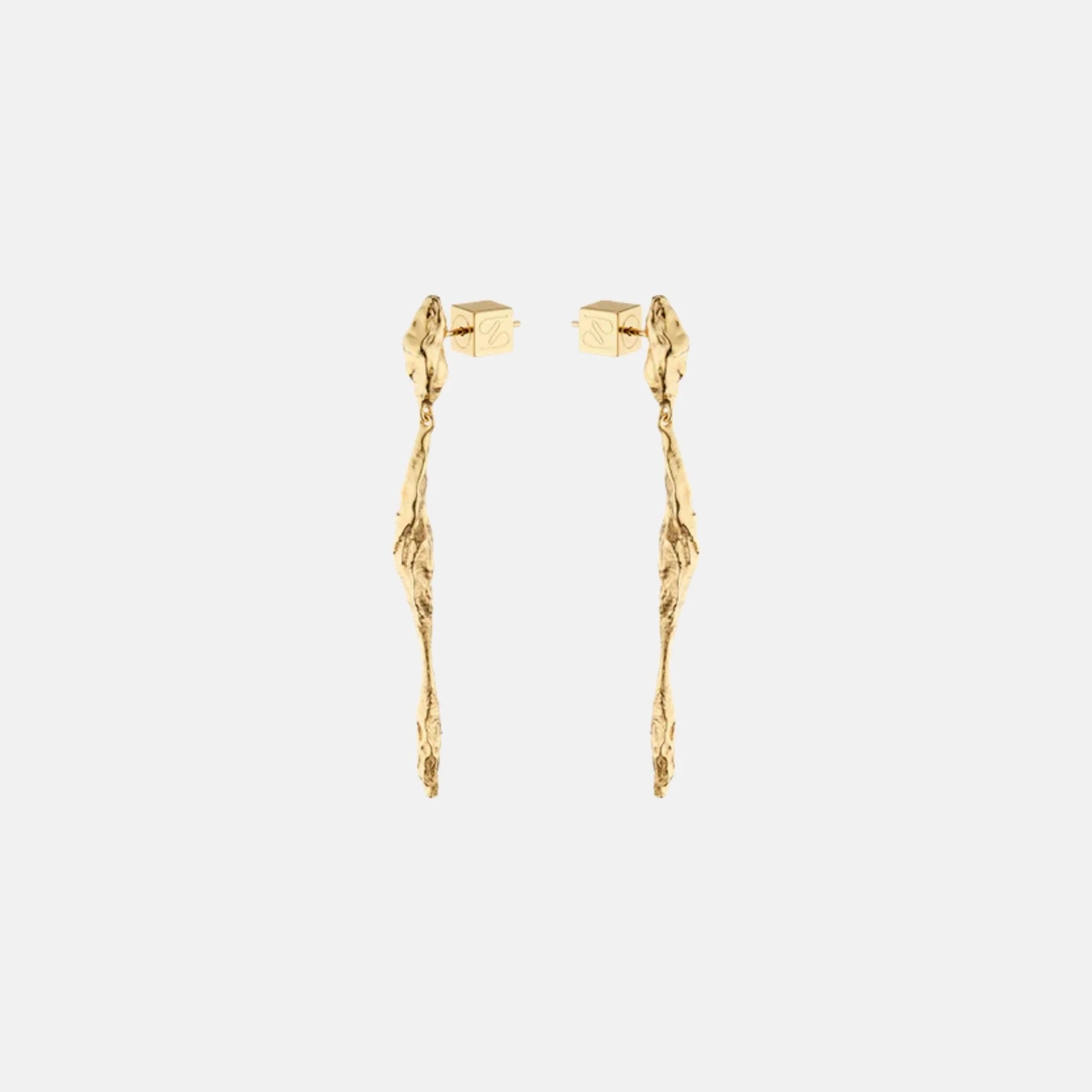 Polene Eroz Drop Earrings Gilded Edition, Side