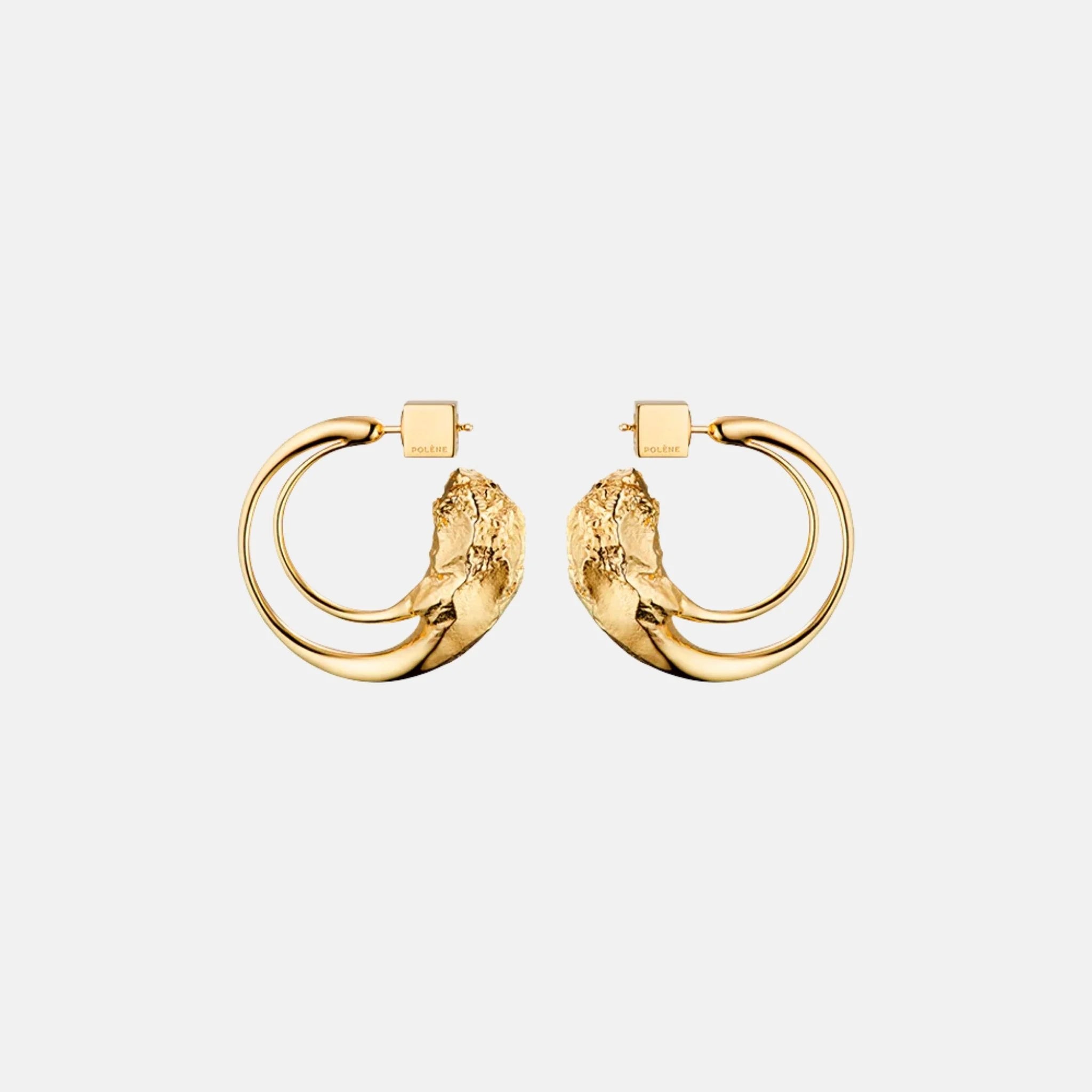 Polene Eroz Hoop Earrings 24 Carat Gold Gilded Edition