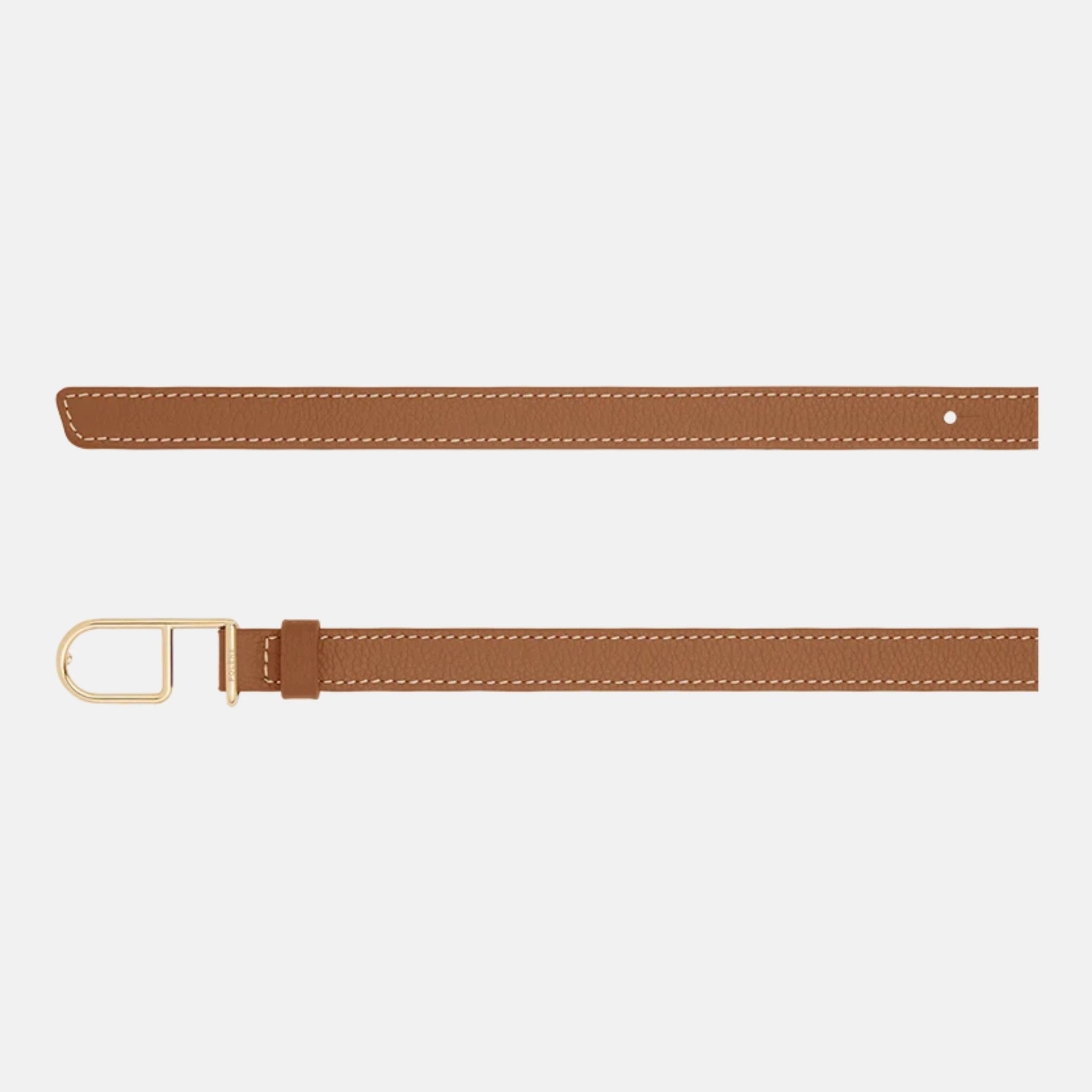 Polene Thin Umi Belt Textured Edition, Camel, Full