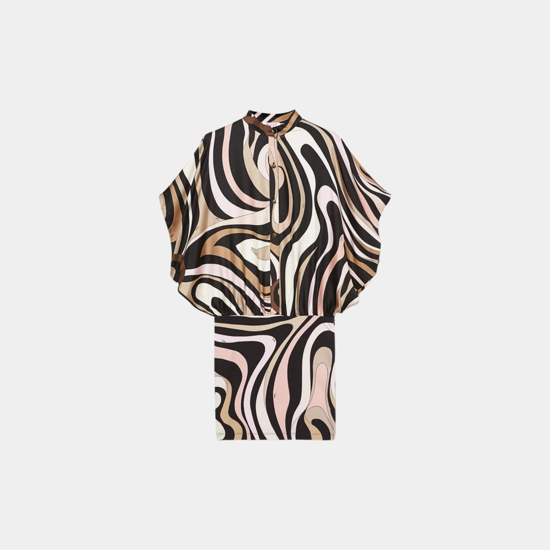 Pucci Marmo Silk Twill Mini Dress, Front