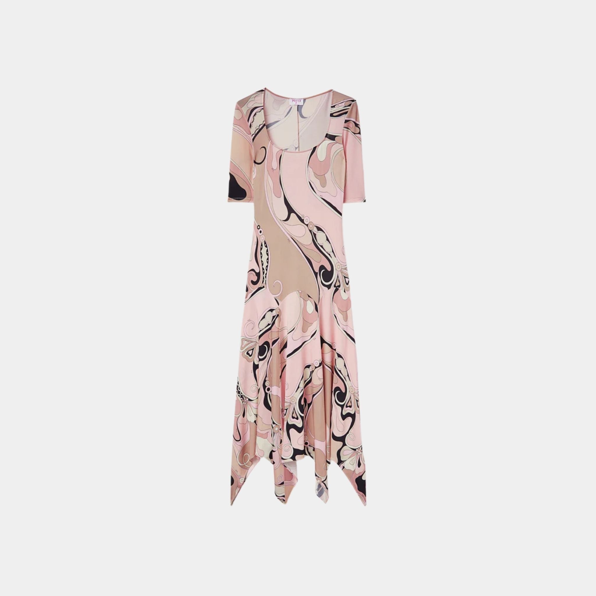 Pucci Orchidee Print Long Dress, Front