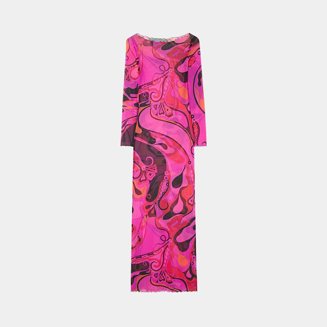Pucci Orchidee Print Tulle Dress, Front