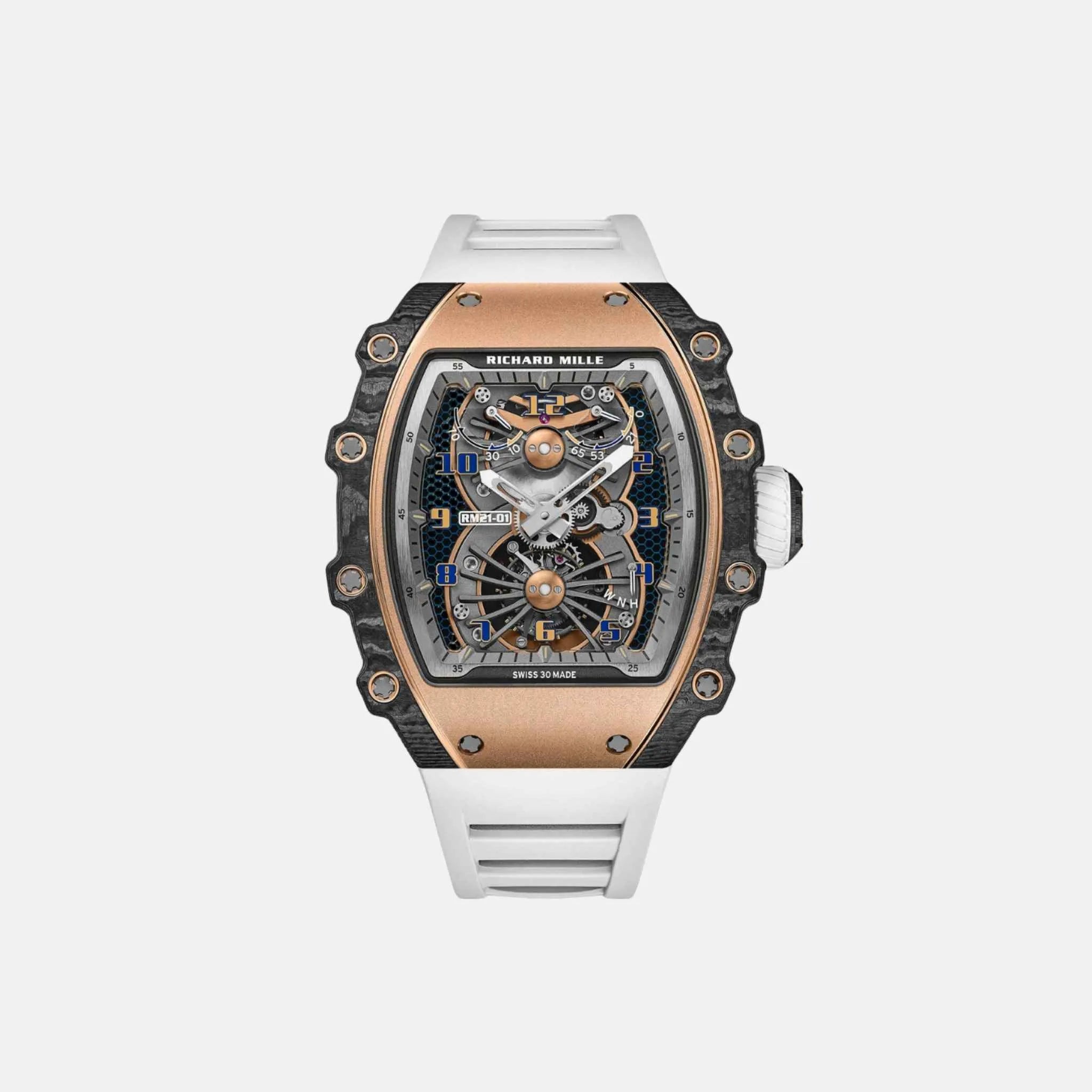 Richard Mille RM21-01 Tourbillon Aerodyne Rose Gold Carbon Dial