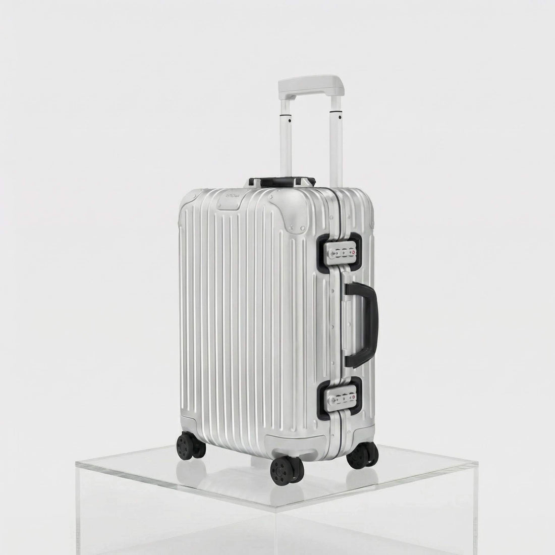 Rimowa Cabin Twist Original, Silver and Black, Side, Studio