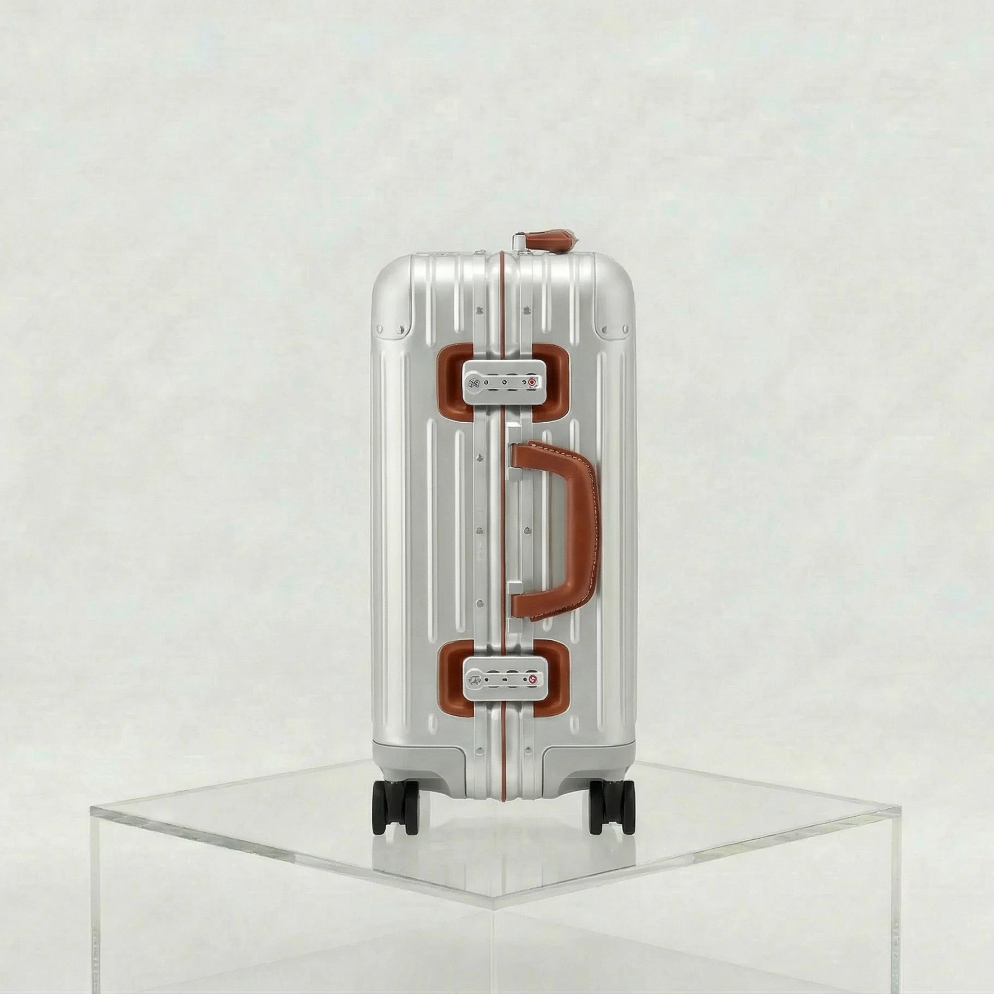 Rimowa Cabin Twist Original Collection, Silver, Brown, Side