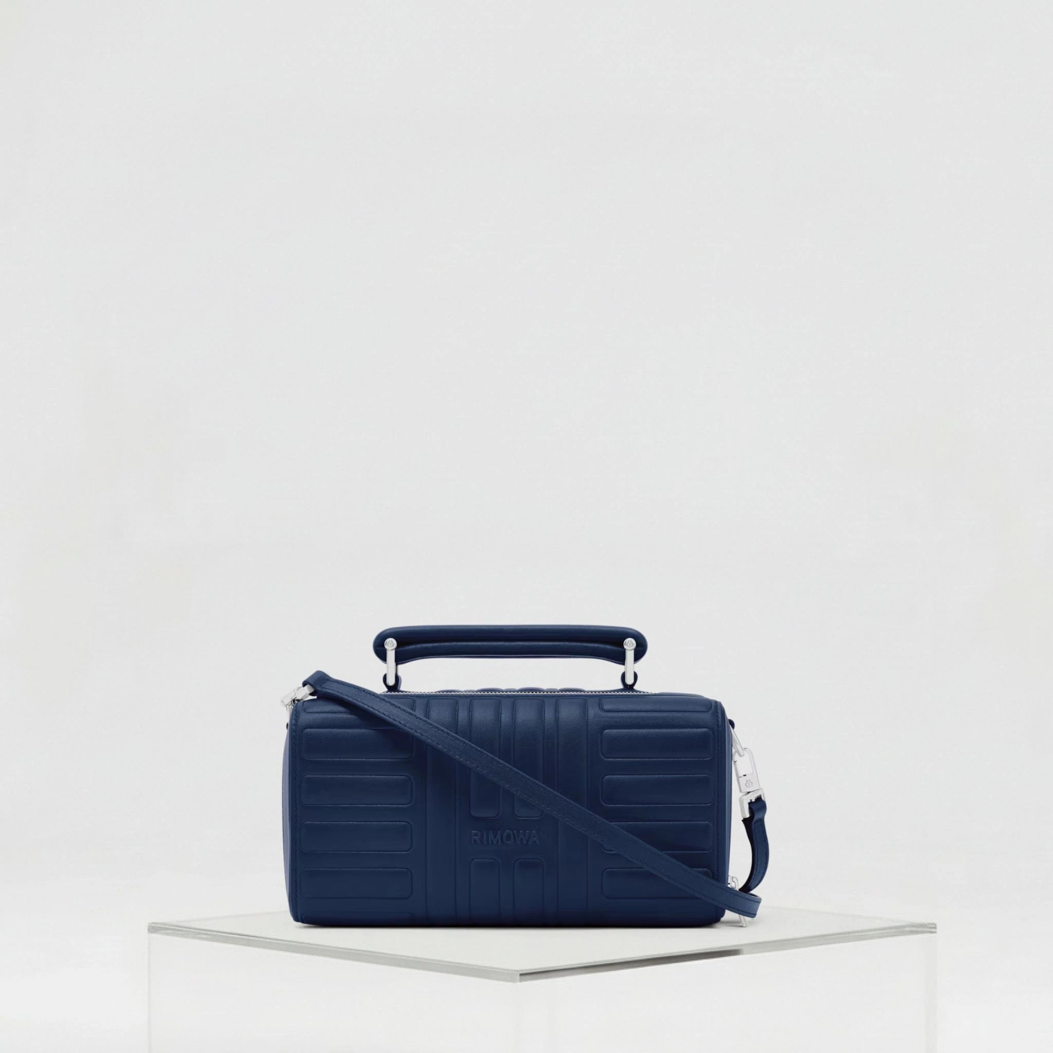 Rimowa Groove Leather Cross Body Bag Small, Ink Blue, front