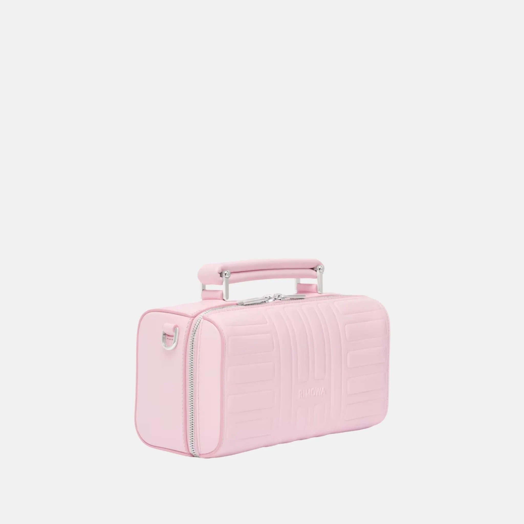 Rimowa Groove Leather Cross Body Bag Small, Pink, Side