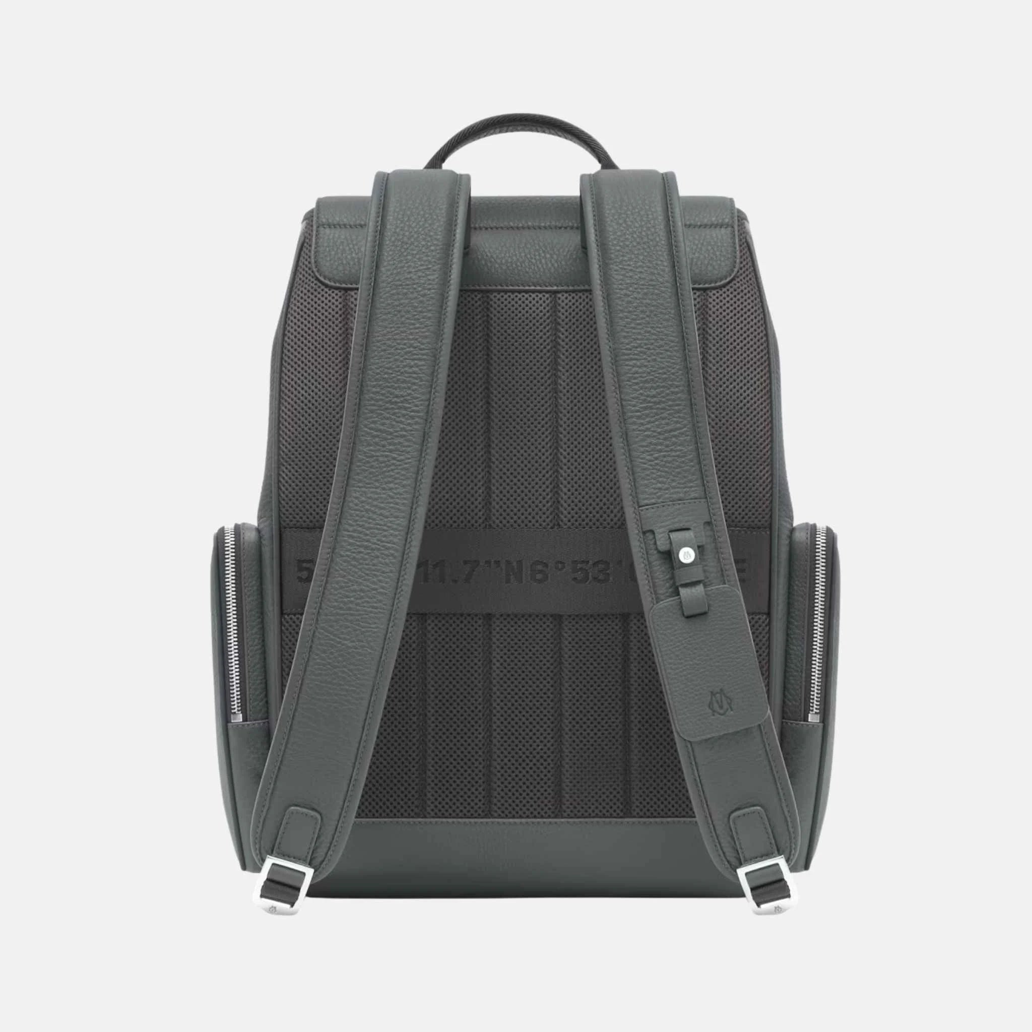 Rimowa Never Still Leather Flap Backpack Large, Grey, Back
