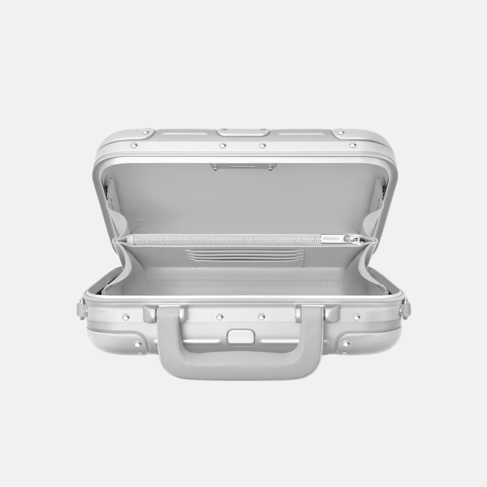 Rimowa Original Aluminium Cross Body Bag, Silver, Inside