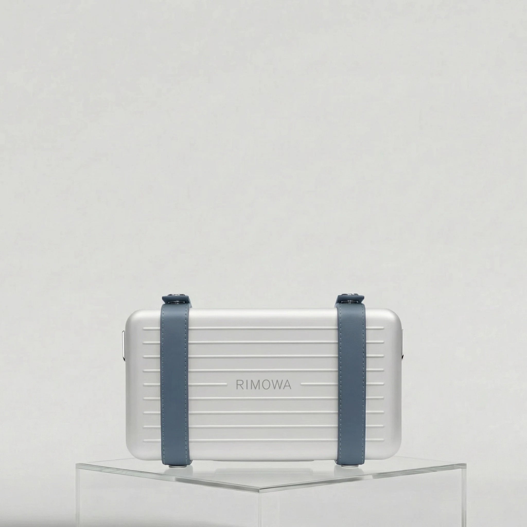 Rimowa Personal Aluminium Cross-Body Bag, Powder Blue, Front