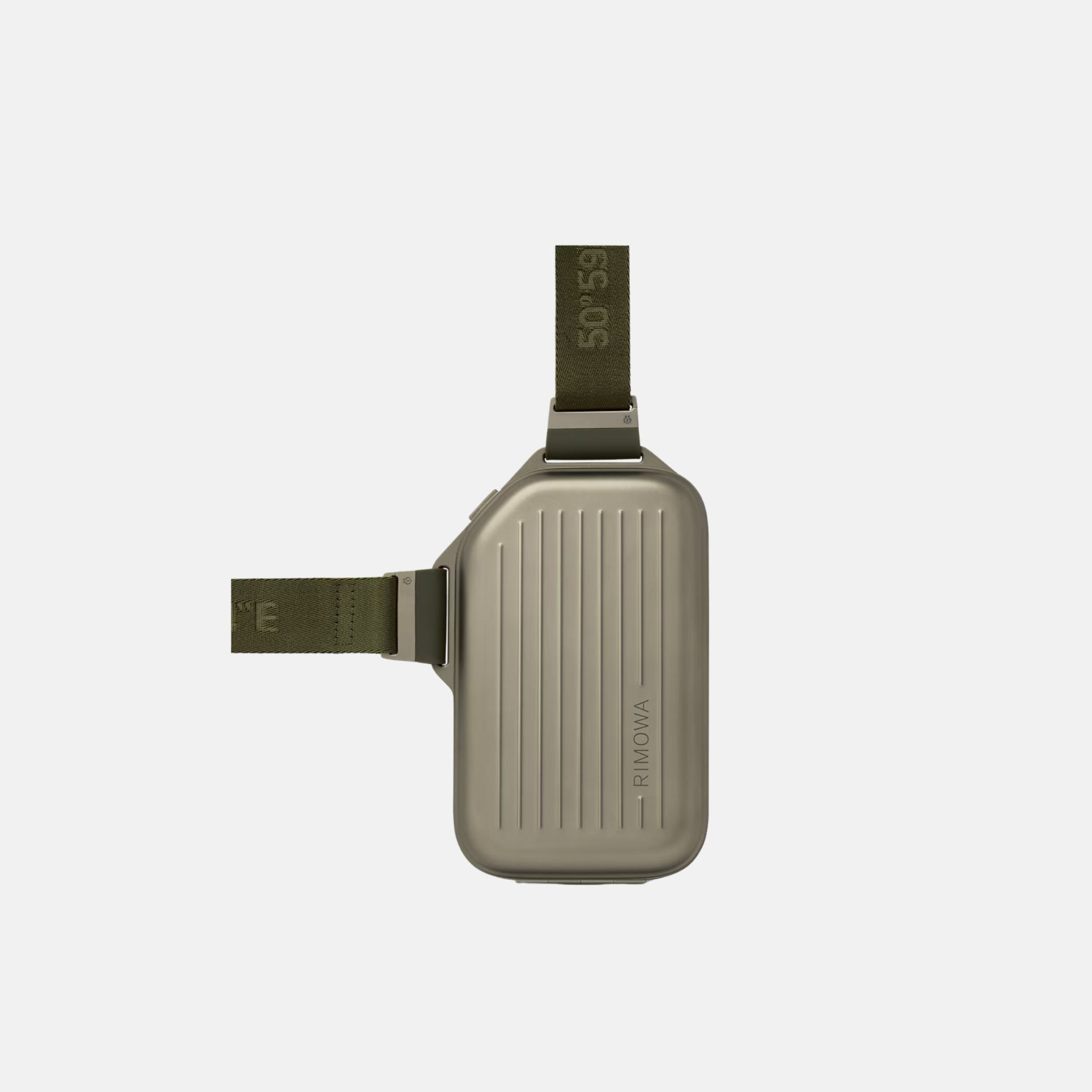 Rimowa Personal Aluminium Sling Clutch, Titanium, Front