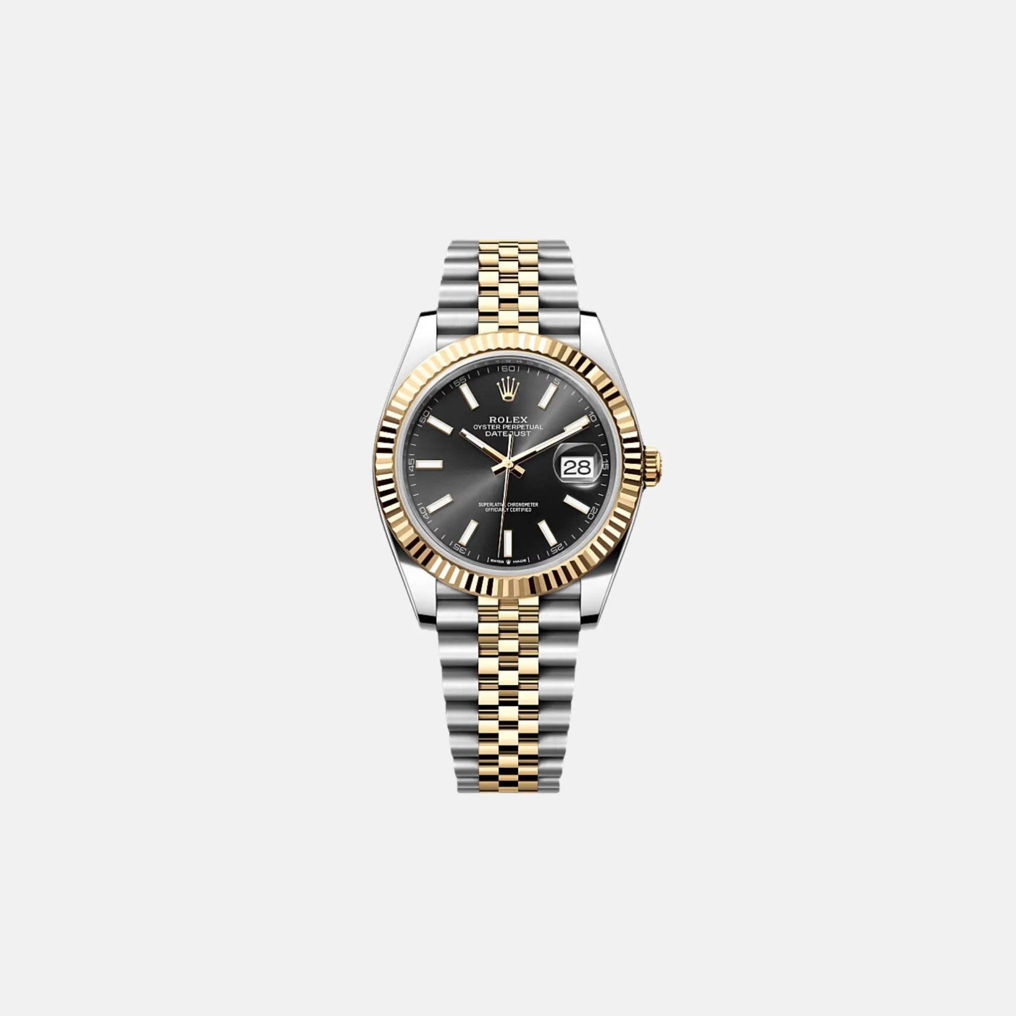 Rolex Datejust 41 126333-0014 Black Dial Oystersteel Yellow Gold