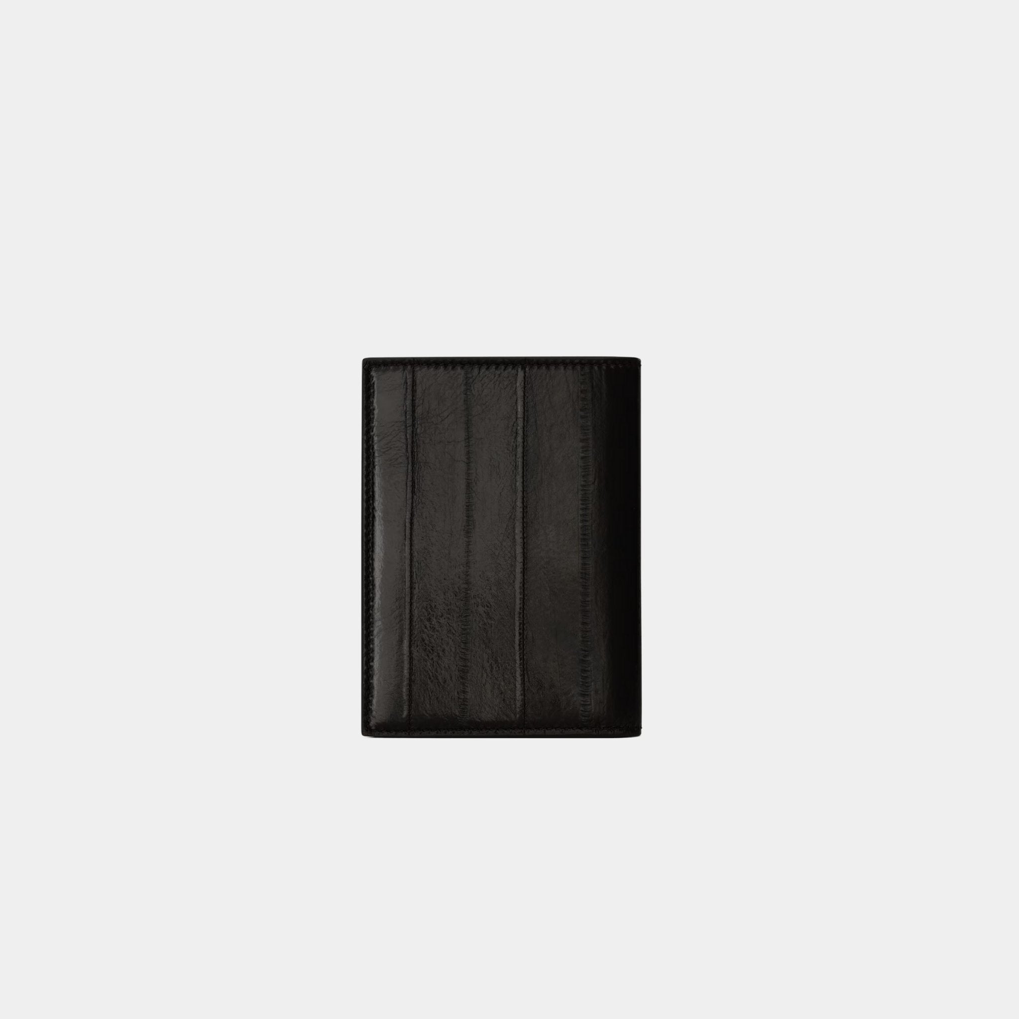 Saint Laurent Paris Credit Card Wallet Burnt Brown Eel, Back