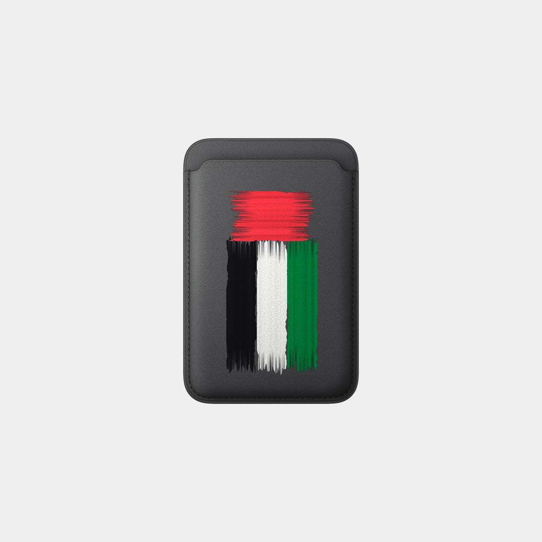 UAE flag design on the SANDS personalised MagSafe wallet in Black