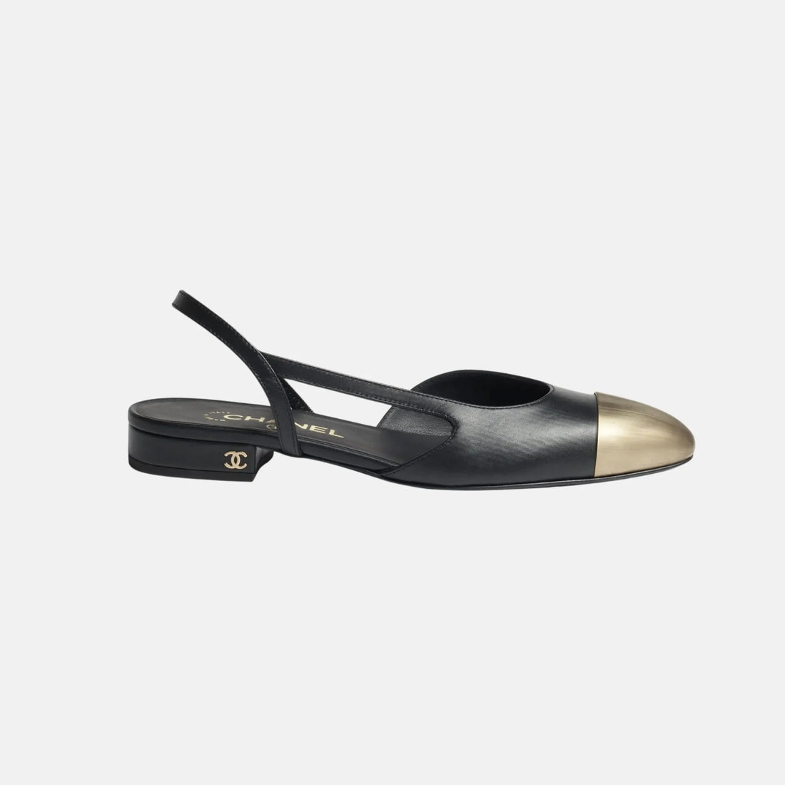 Chanel Slingbacks in Calfskin and Metal, Side