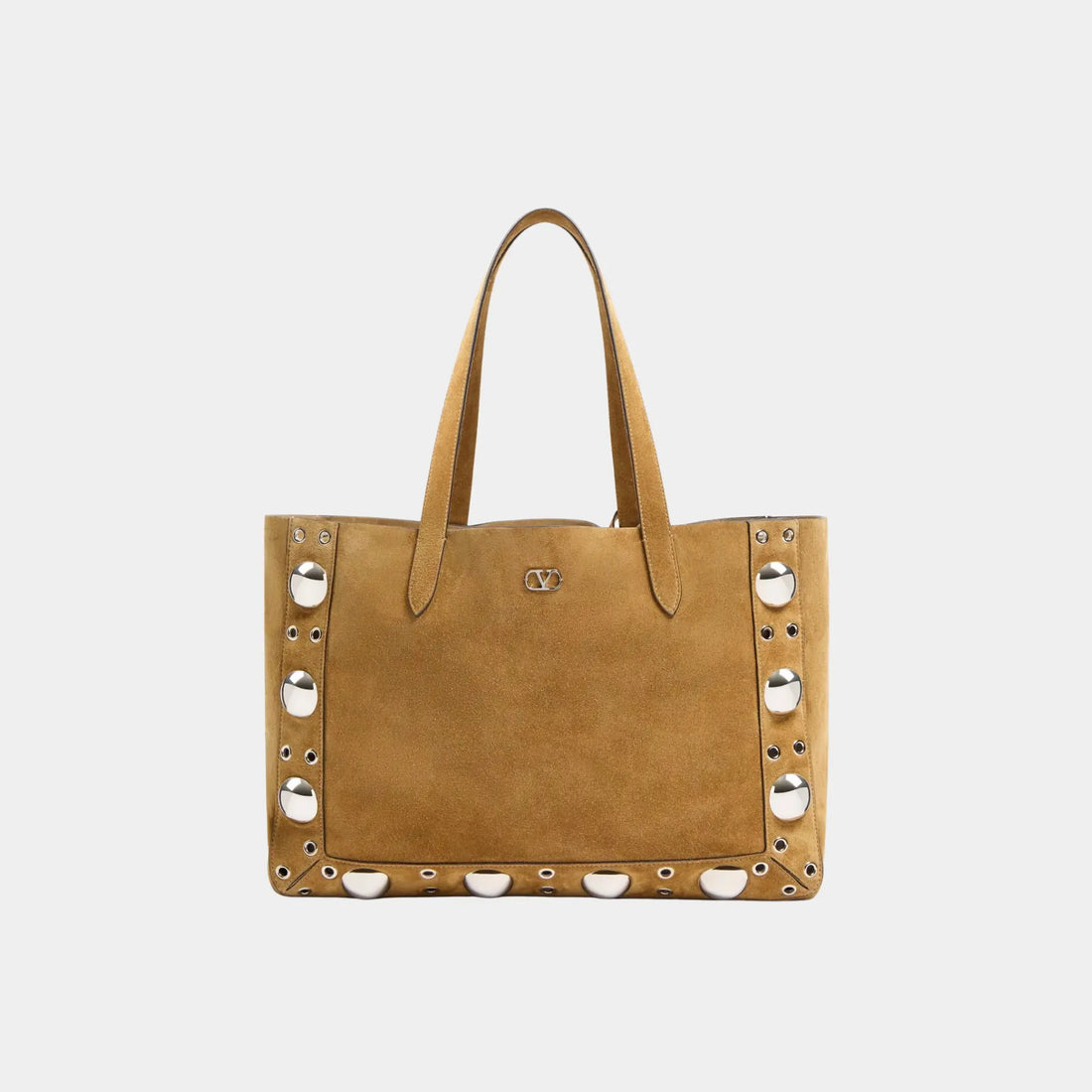 Valentino Garavani Nellcote Suede Shopping Bag, Front