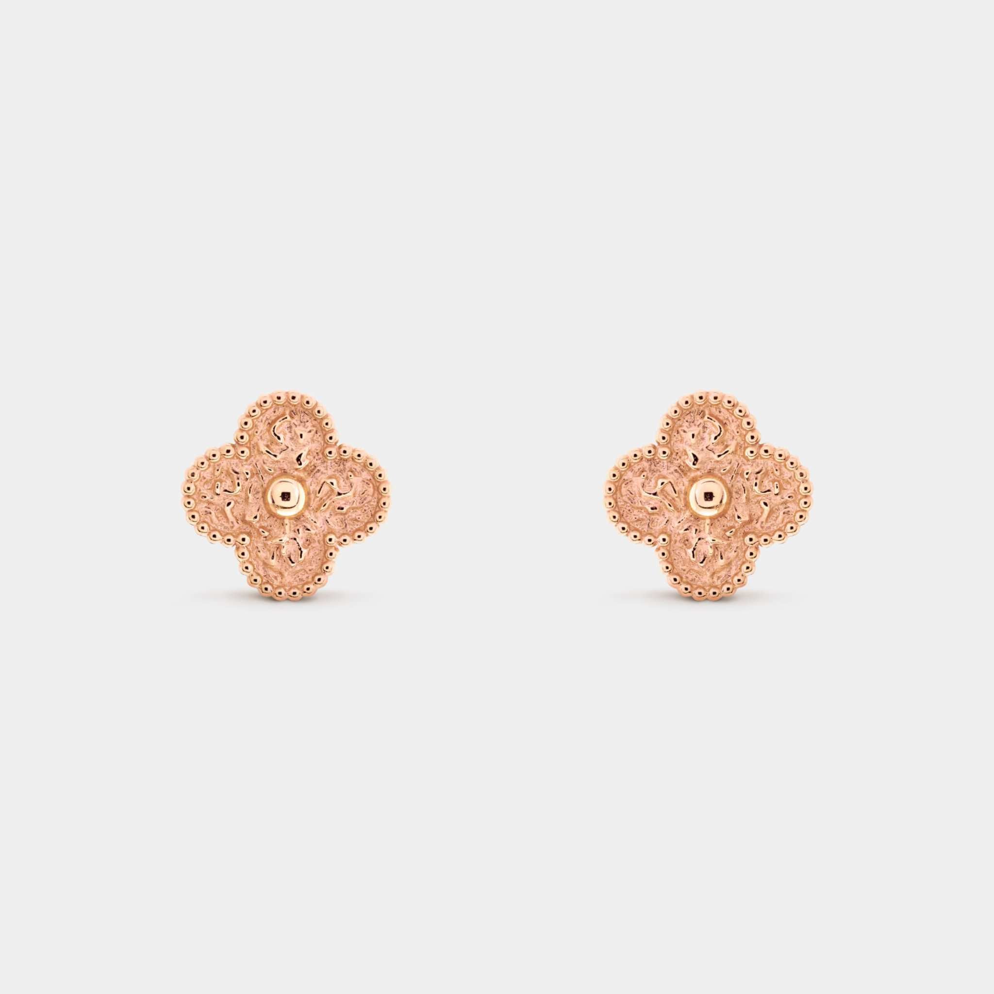Van Cleef & Arpels Vintage Alhambra Earrings Rose Gold