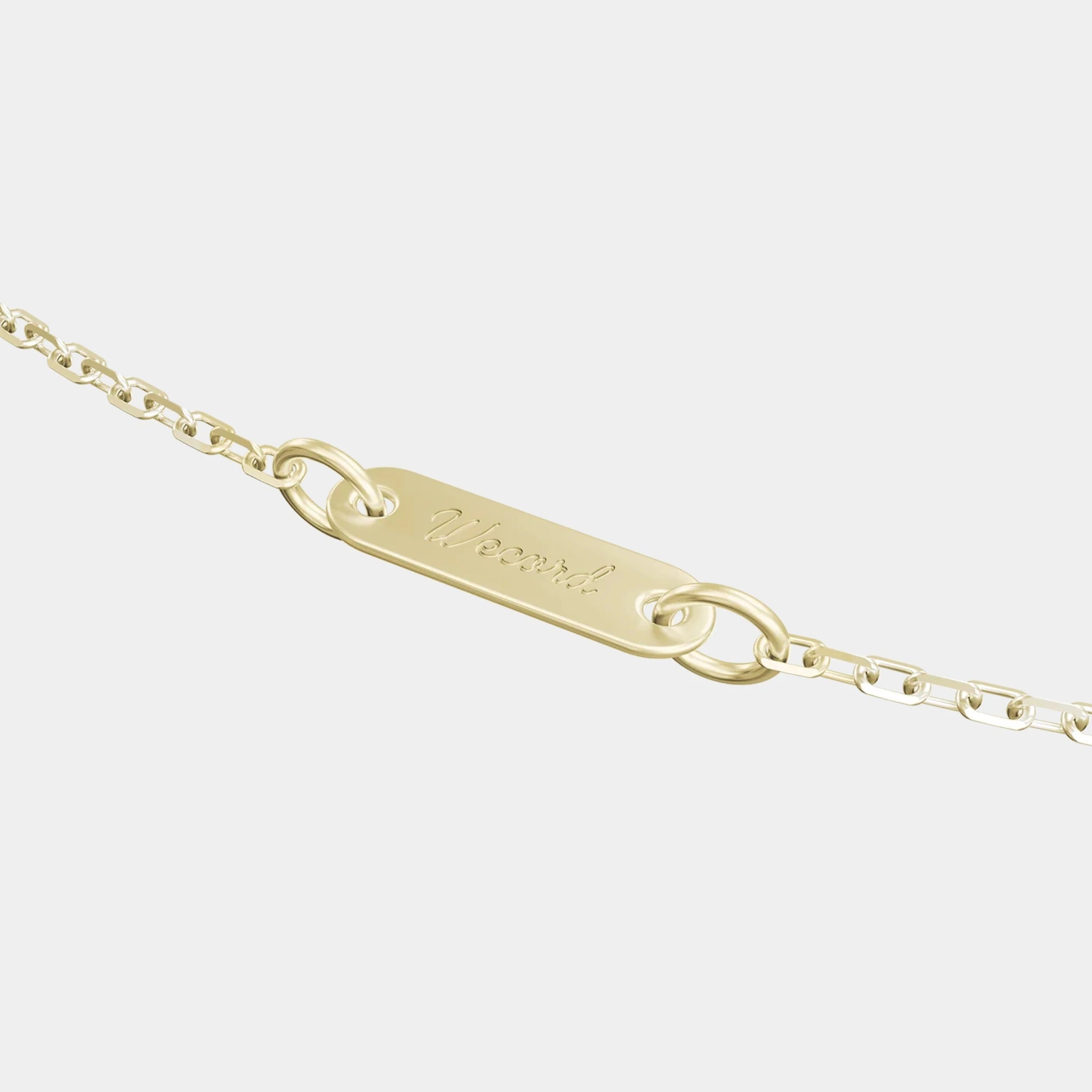Wecord Mini Soho Pave Chain, Gold, Engrave