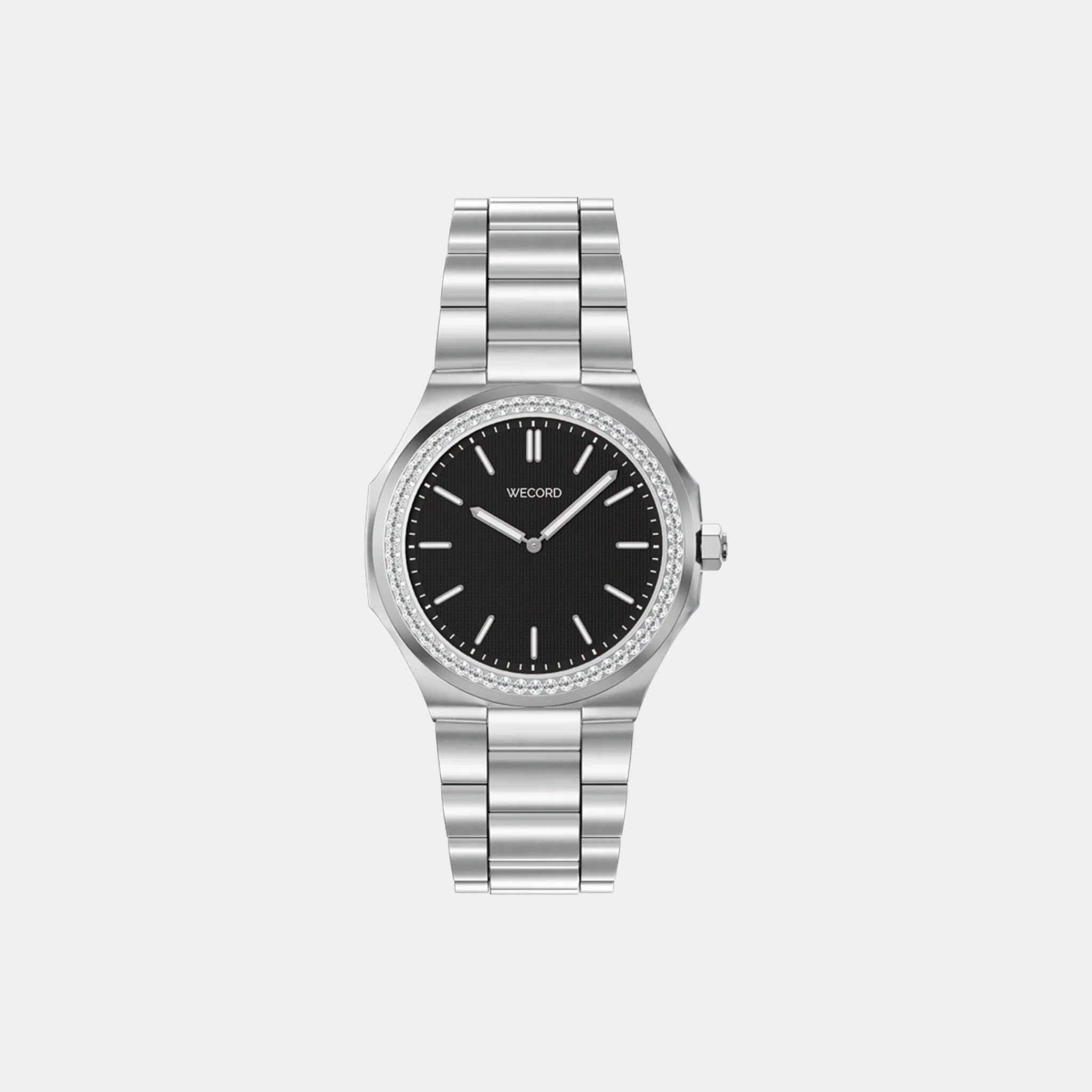 Wecord Oliver Watch Small Model With Diamonds, Black