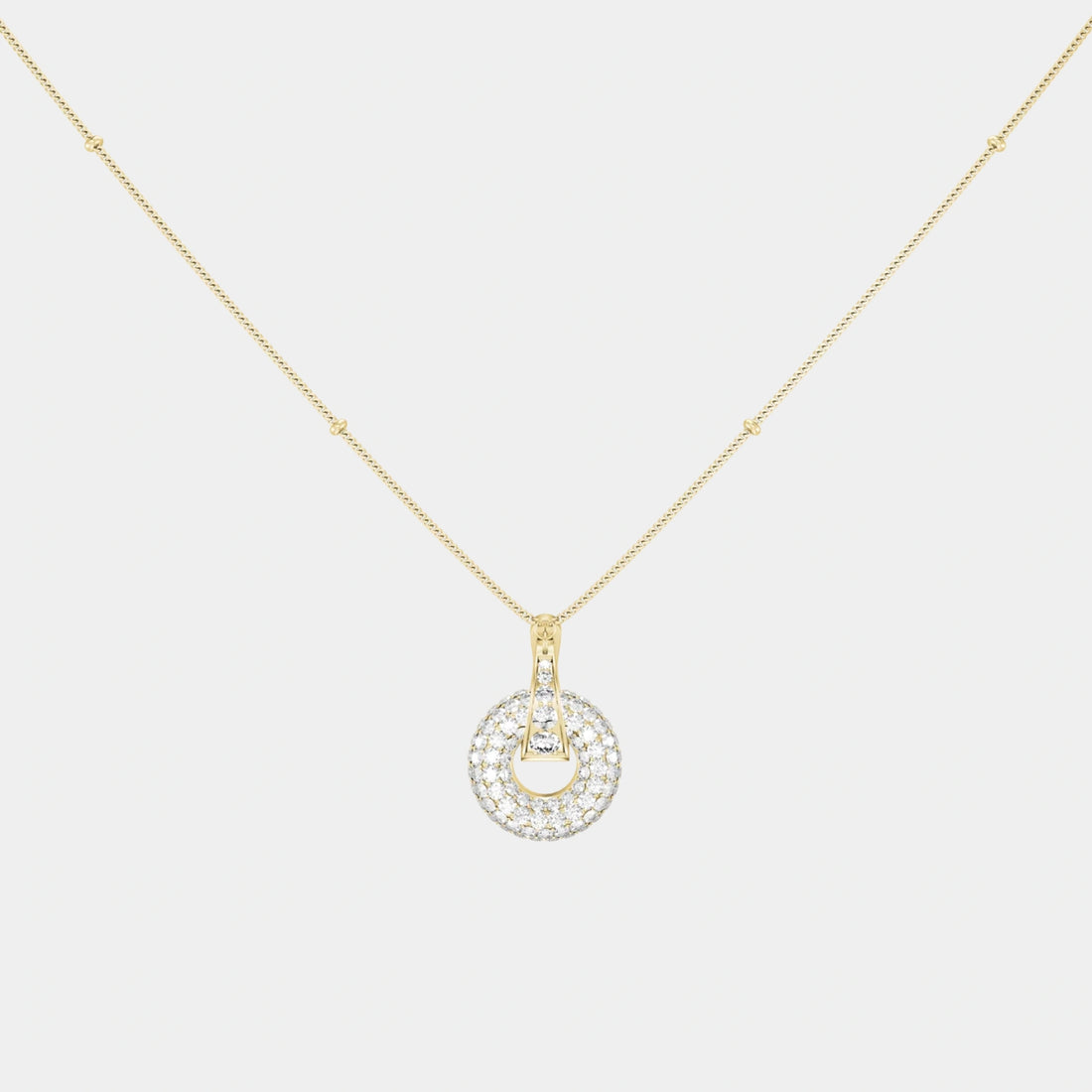 Wecord Pavé Soho Necklace, Gold, Pendant