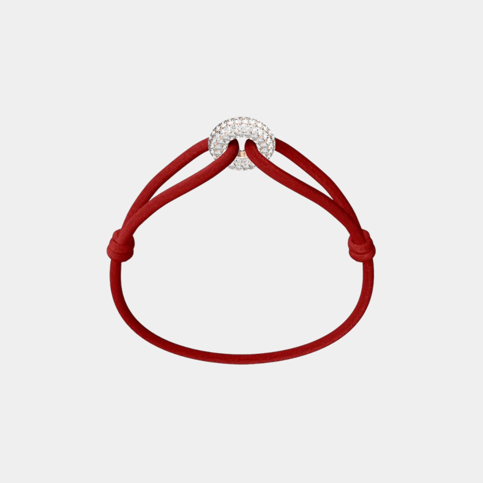 Wecord Rose Soho Pave Cord Bracelet, Red