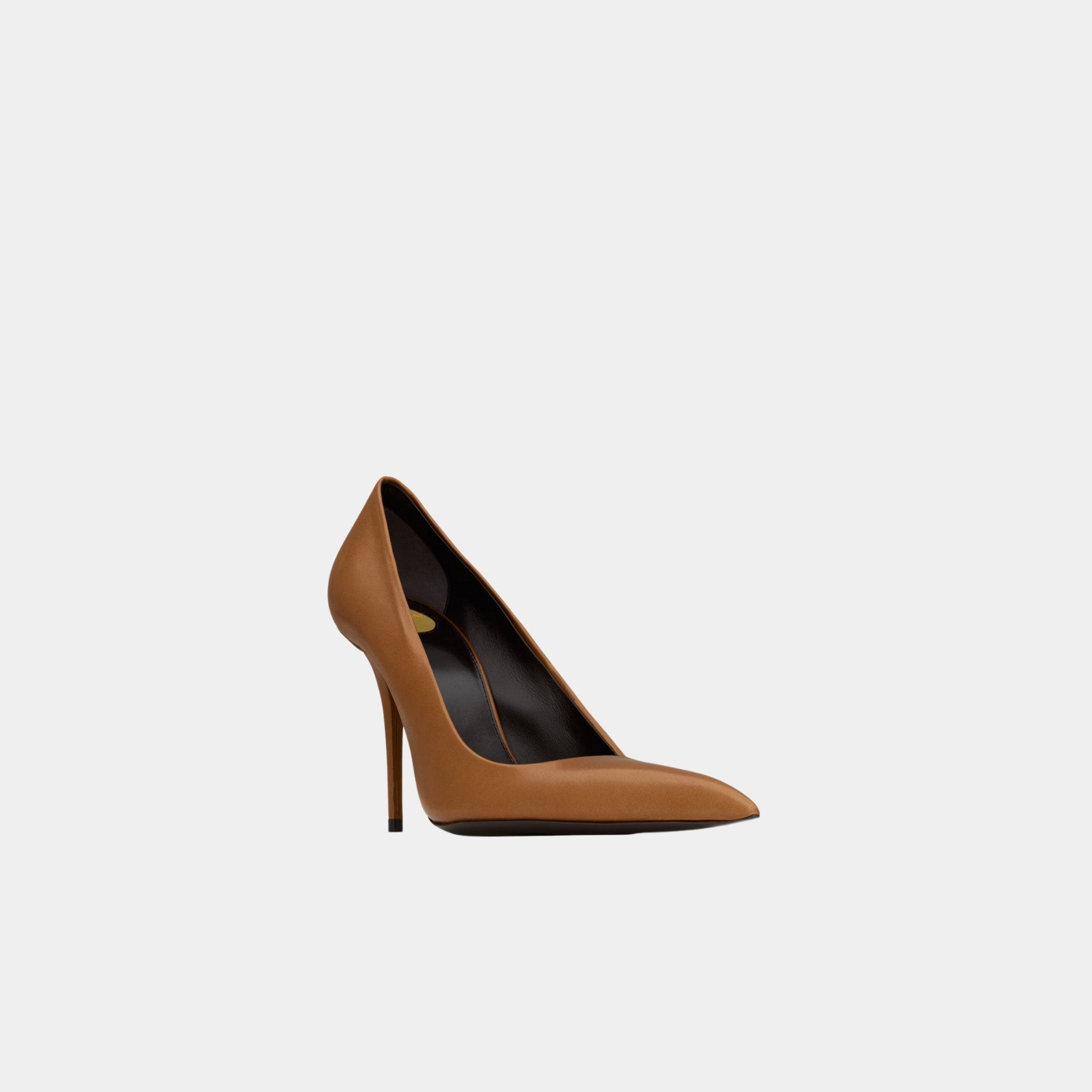 Yves Saint Laurent Elysee Pumps In Smooth Leather, Macadamia, Side, Front