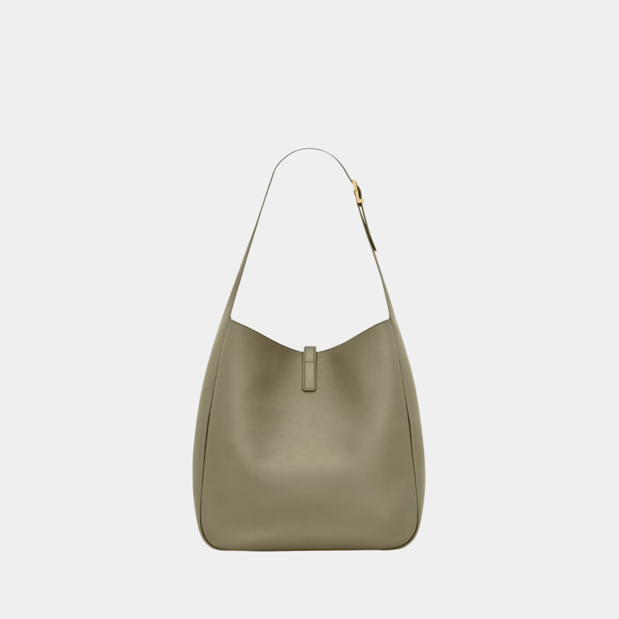 Yves Saint Laurent Le 5 A 7 Supple Large In Grained Leather, Strong Moss, Back