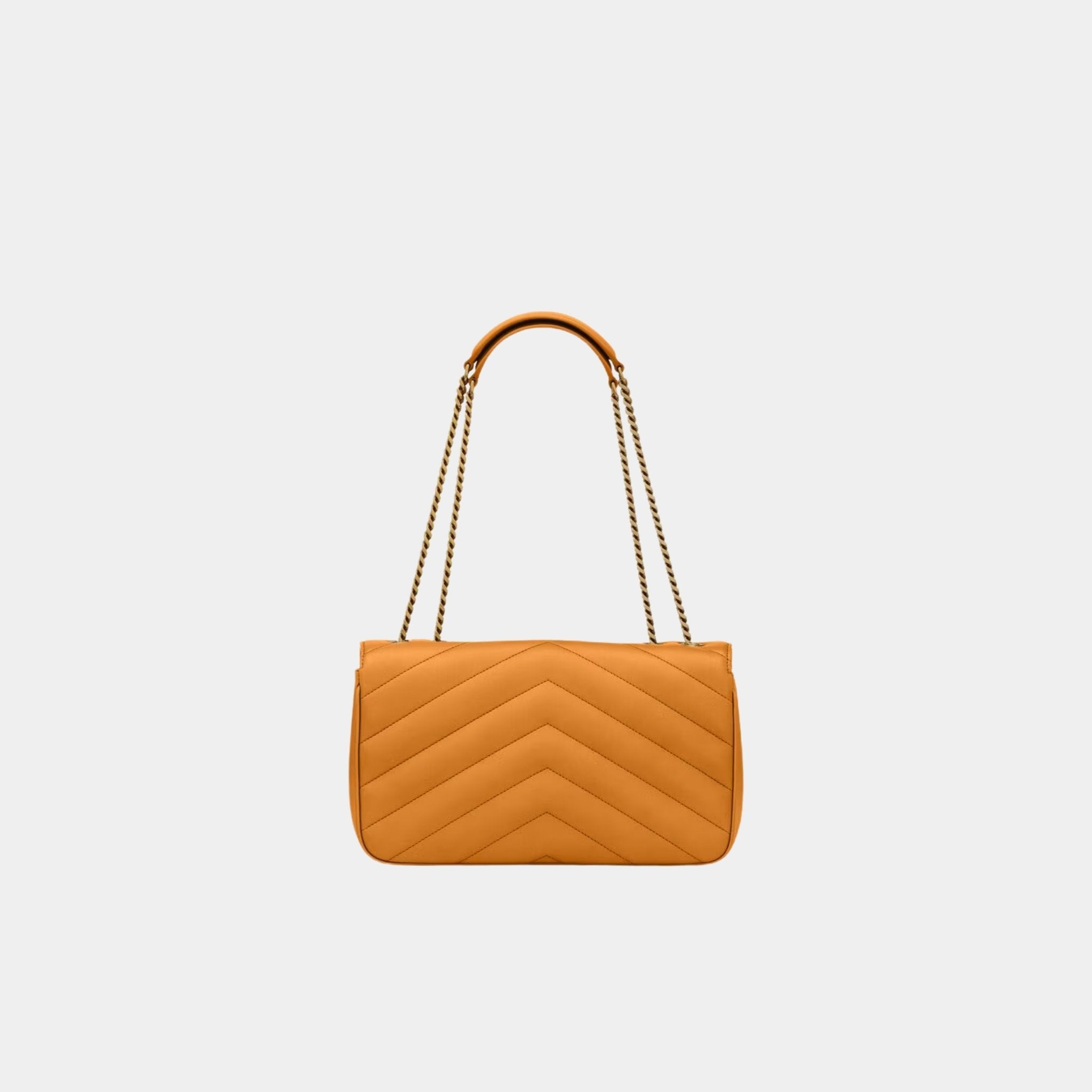 Yves Saint Laurent Loulou Medium In Matelasse Lambskin, Sunflower, Back