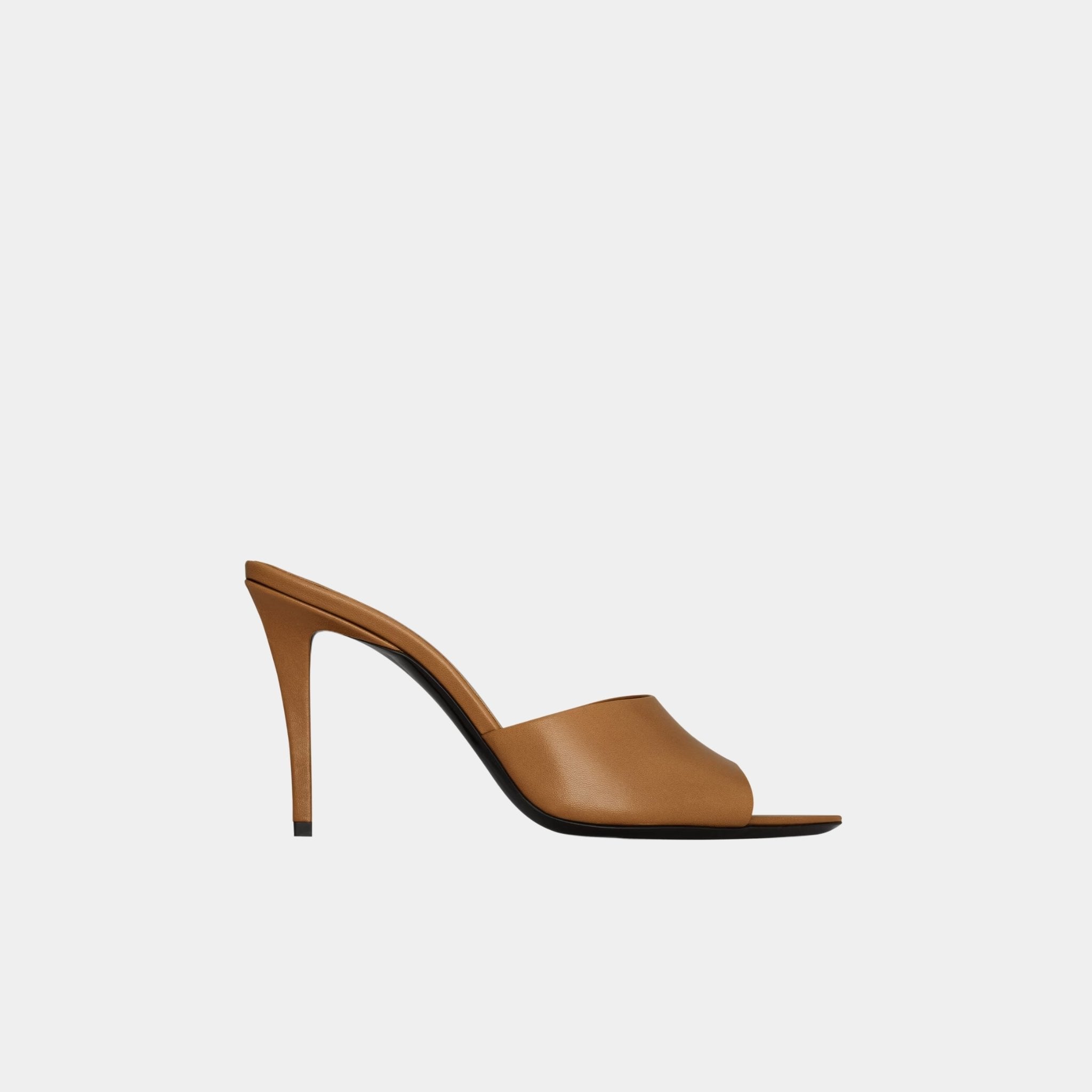 Yves Saint Laurent Romy Mules In Smooth Leather, Macadamia, Side