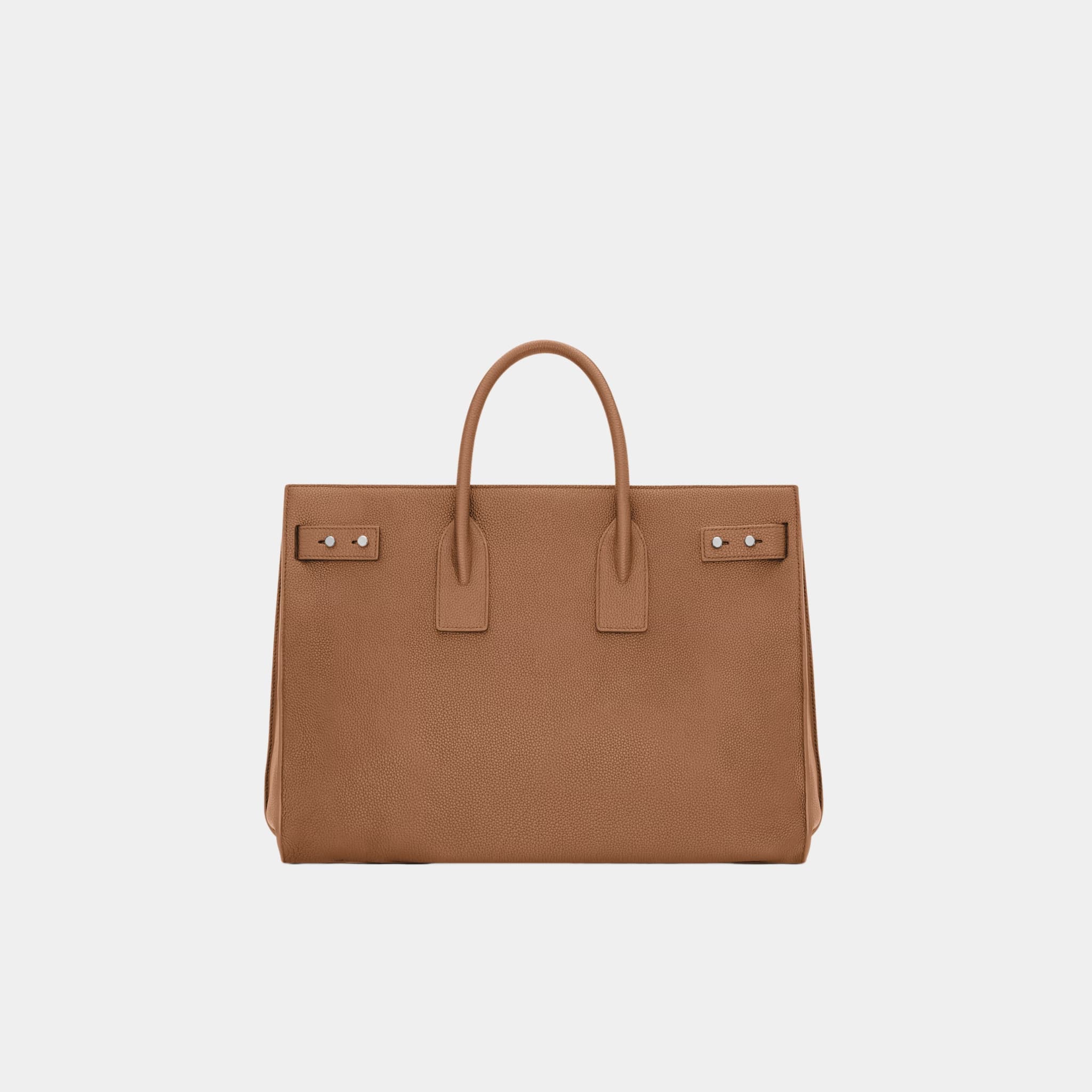 Yves Saint Laurent Sac De Jour Thin Large In Grained Leather, Fox, Back