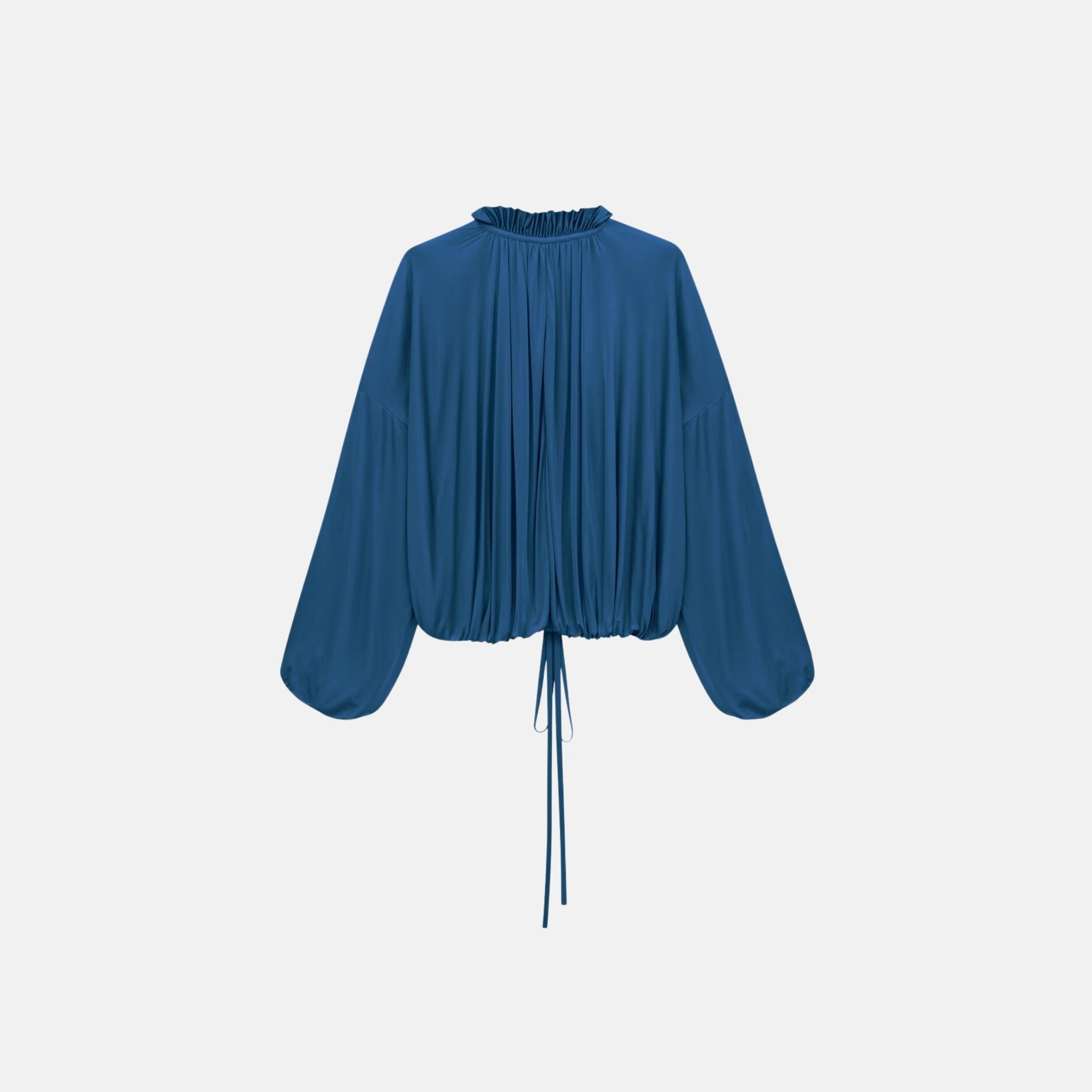Yves Saint Laurent Blouse In Knit, Bleu, Back