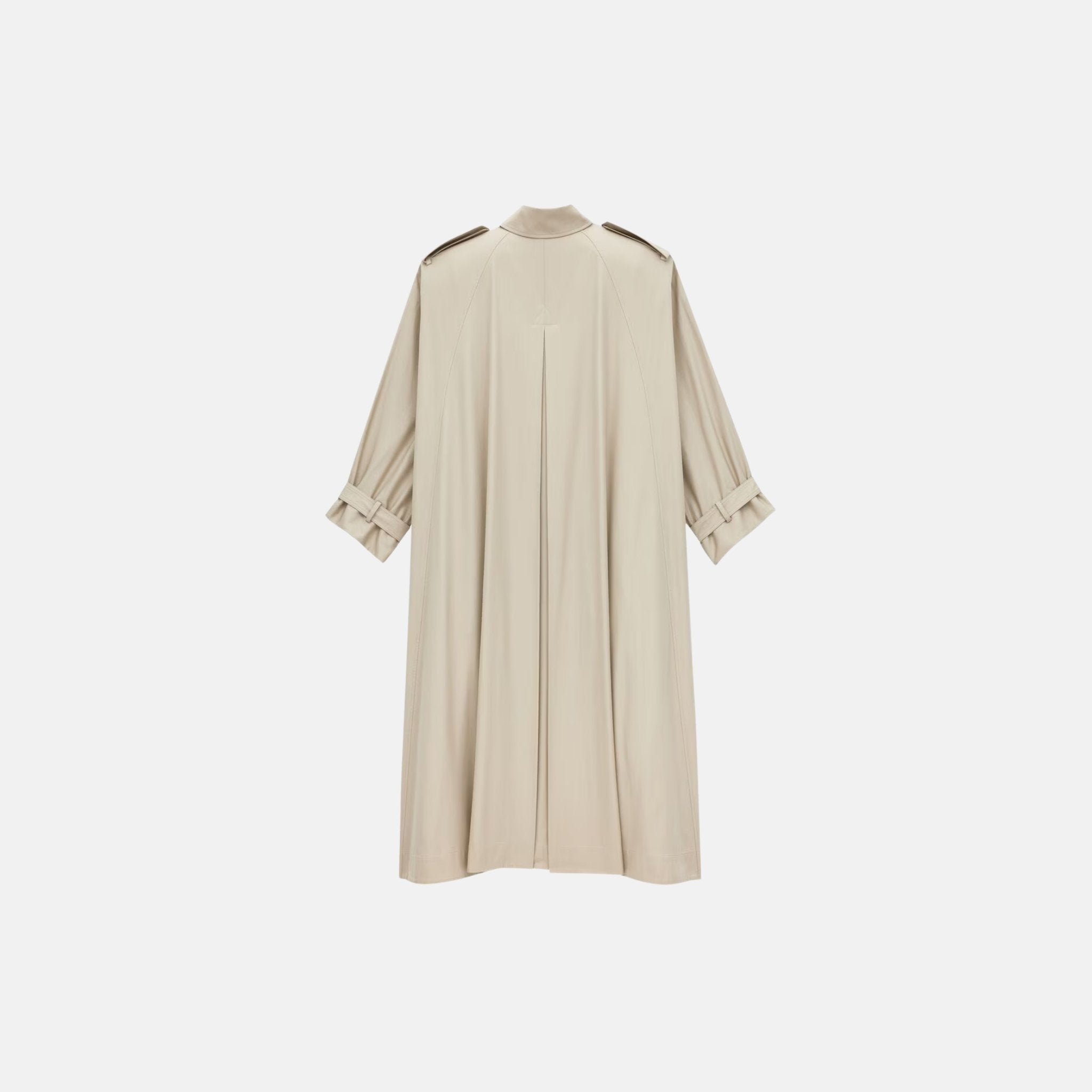 Yves Saint Laurent Cape Trench Coat In Cotton Twill, Back