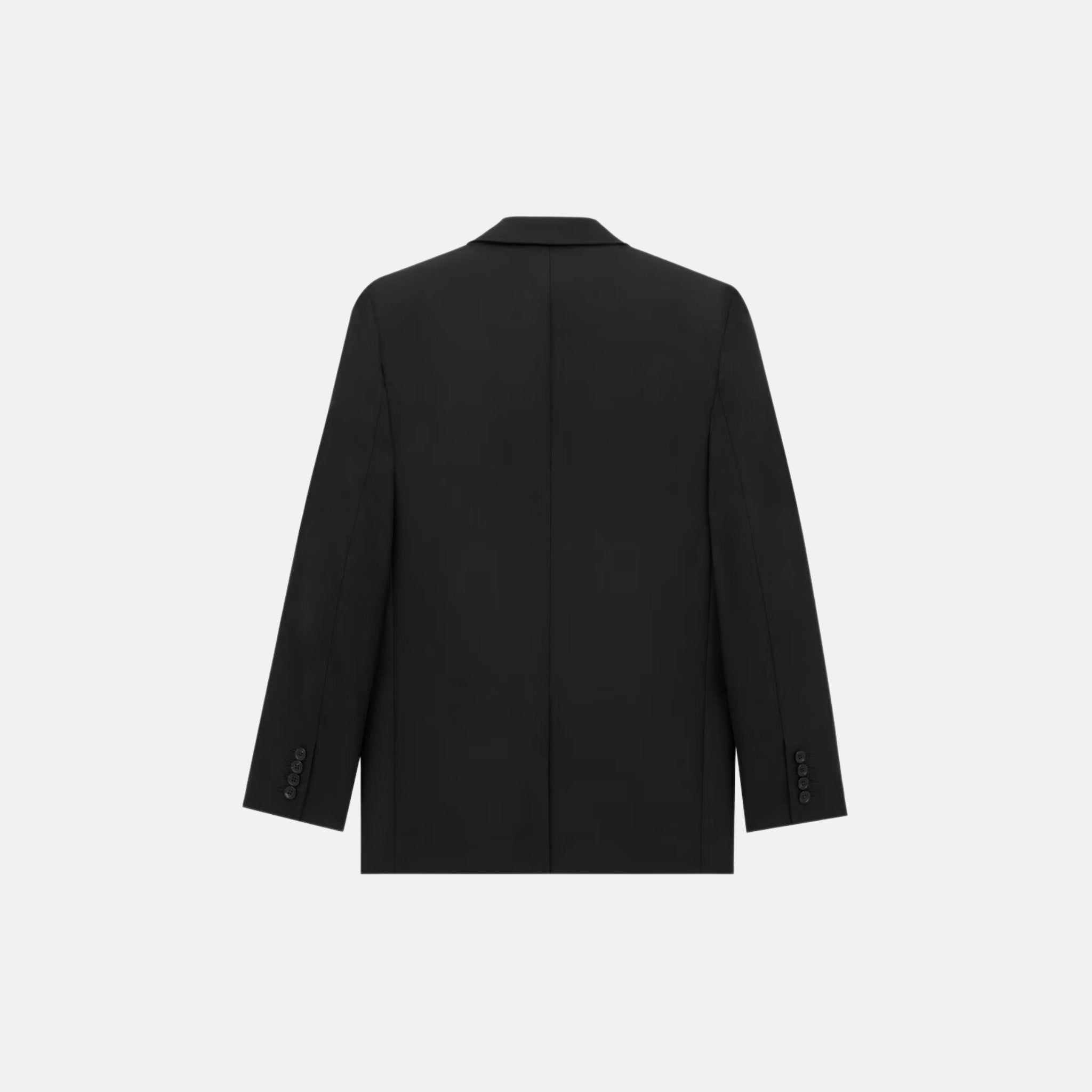Yves Saint Laurent Jacket In Wool Gabardine, Noir, Back