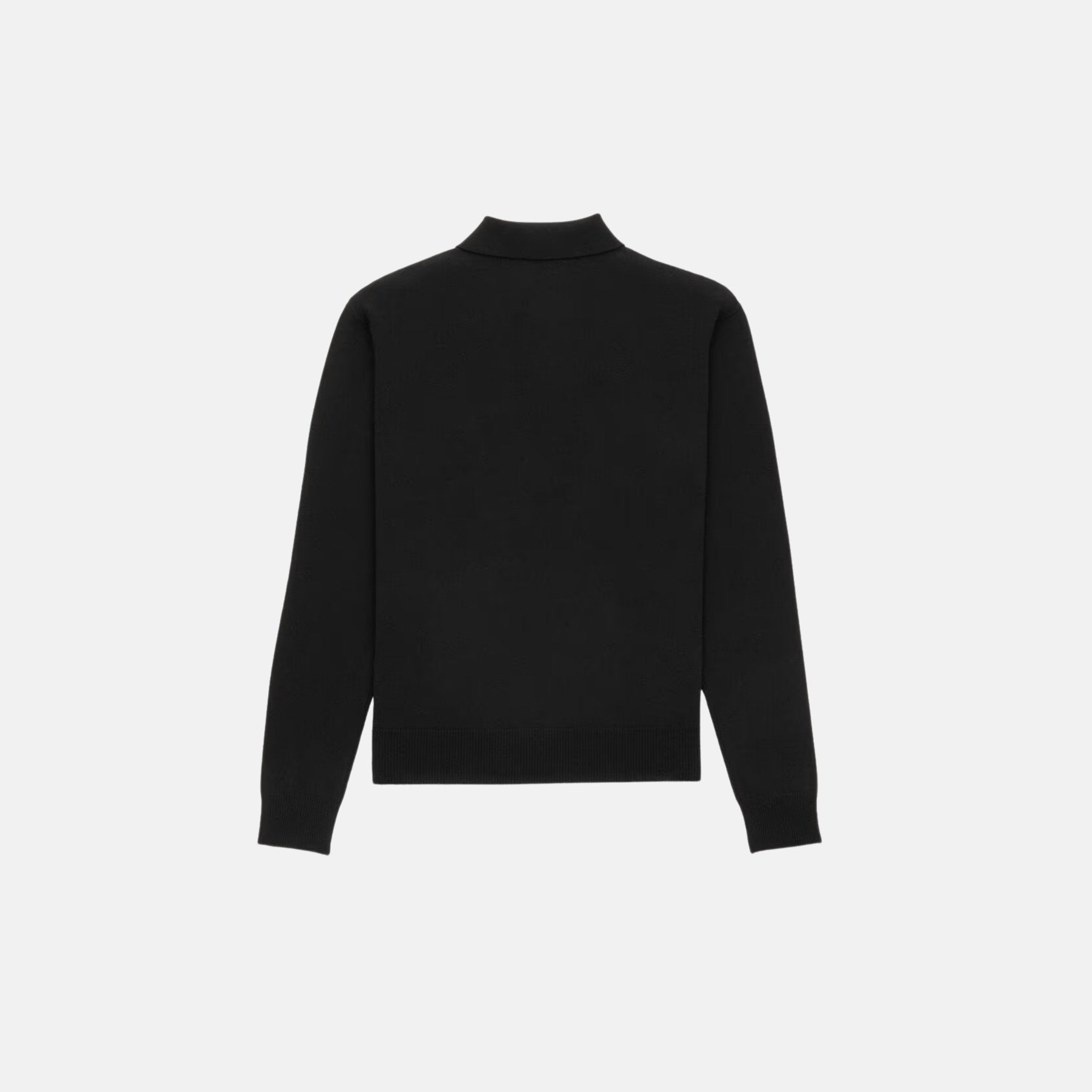 Yves Saint Laurent Polo In Wool, Black, Back