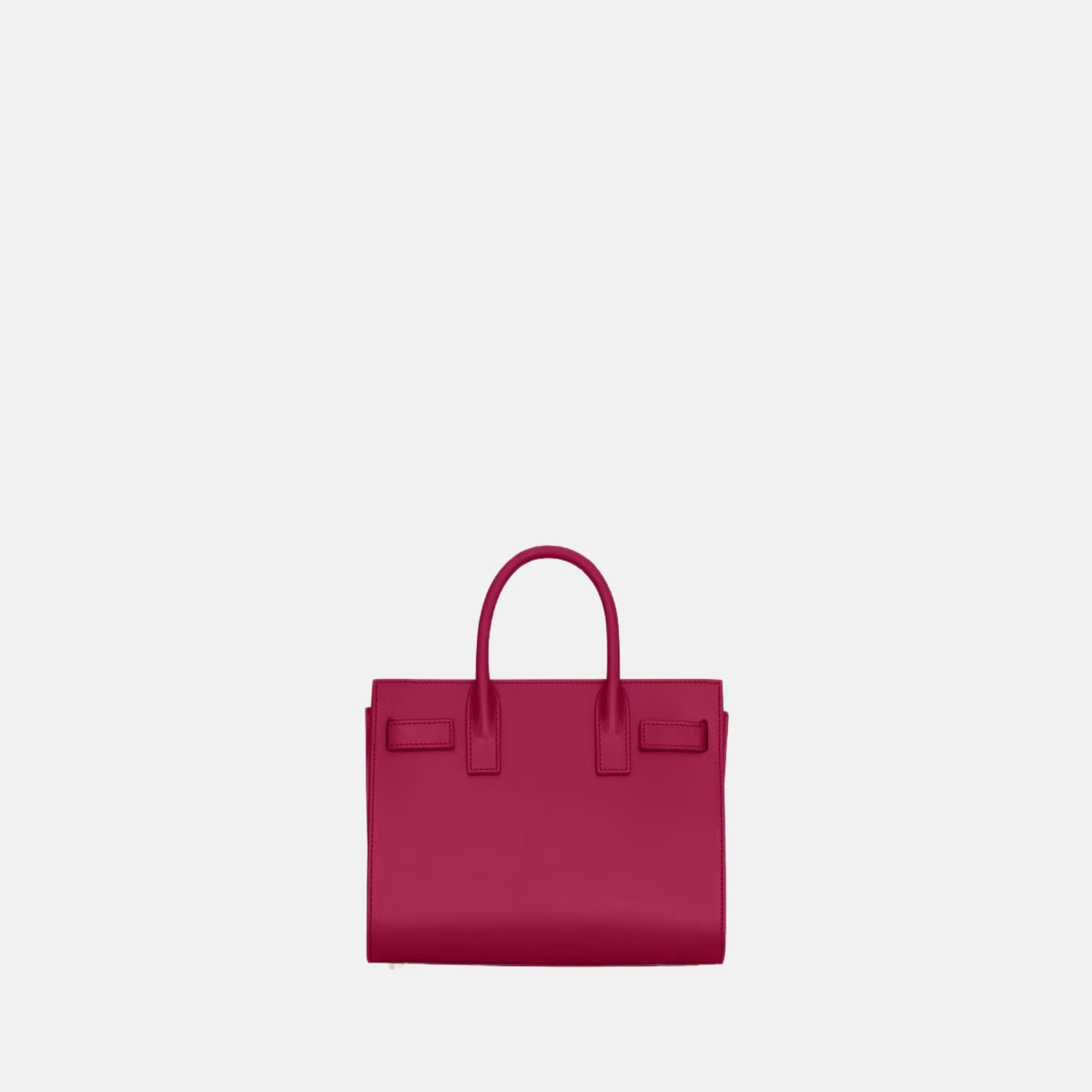 Yves Saint Laurent Sac De Jour In Smooth Leather Nano, Raspberry Pink, Back