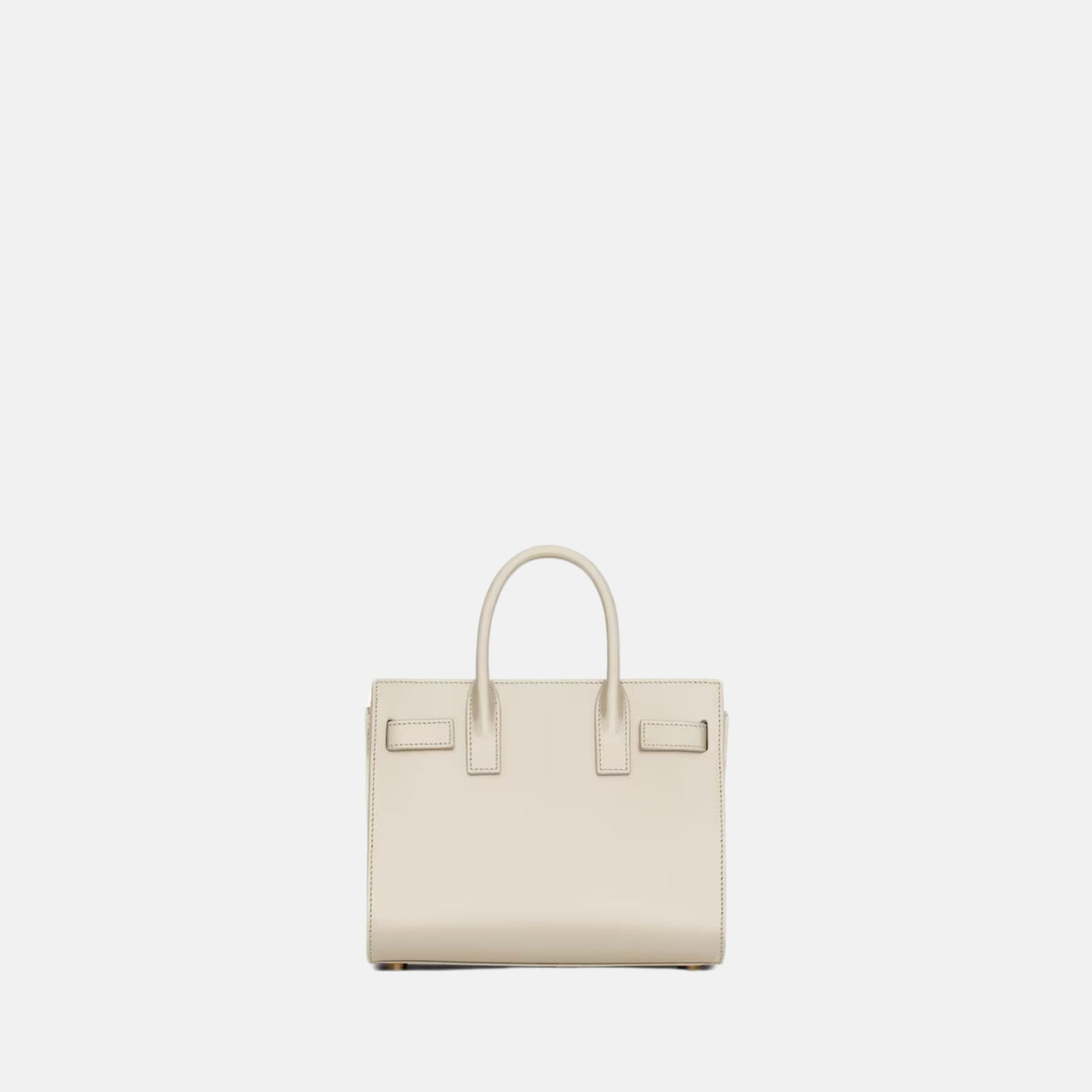 Yves Saint Laurent Sac De Jour In Smooth Leather Nano, White, Back