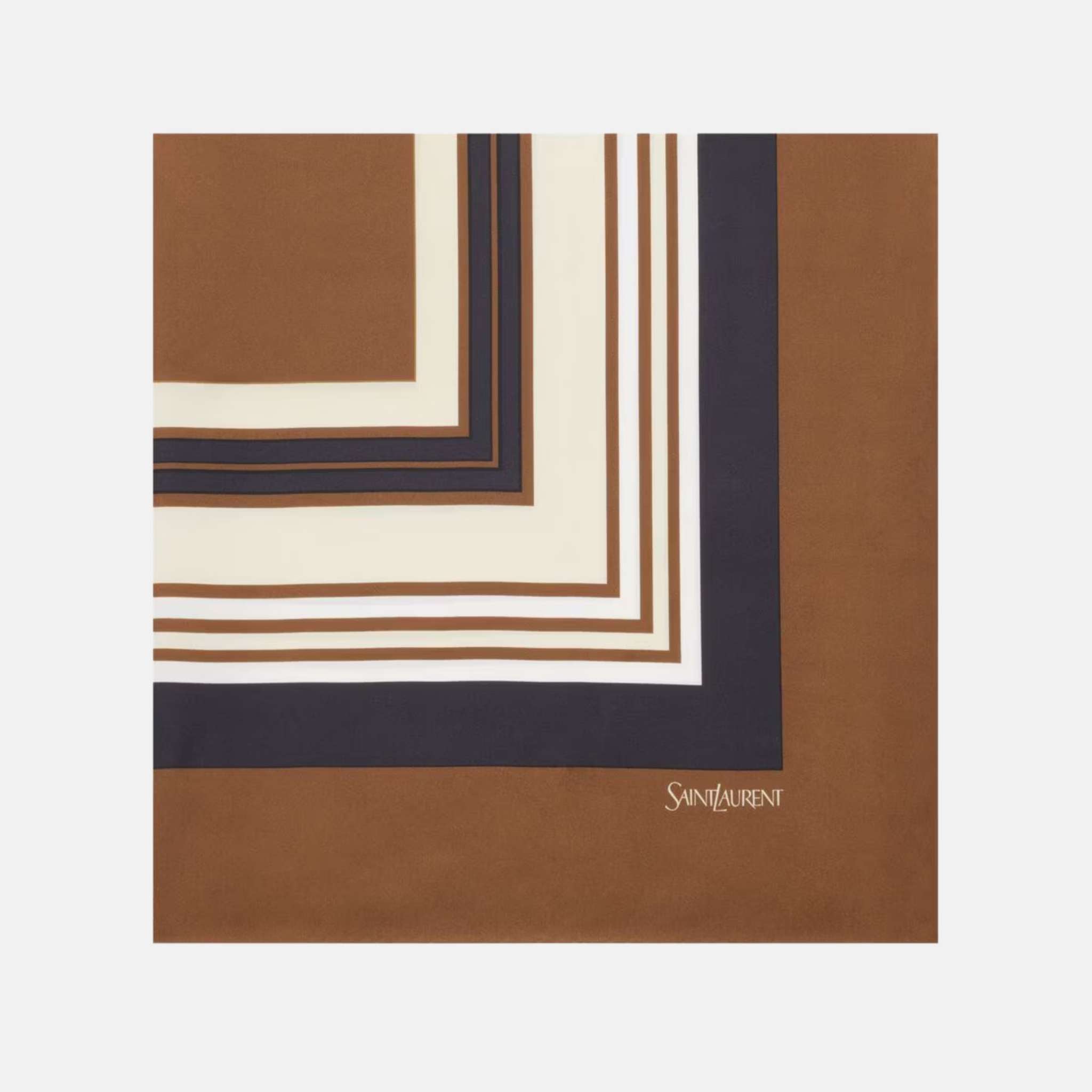 Yves Saint Laurent Square Scarf In Square Silk Twill, Folded